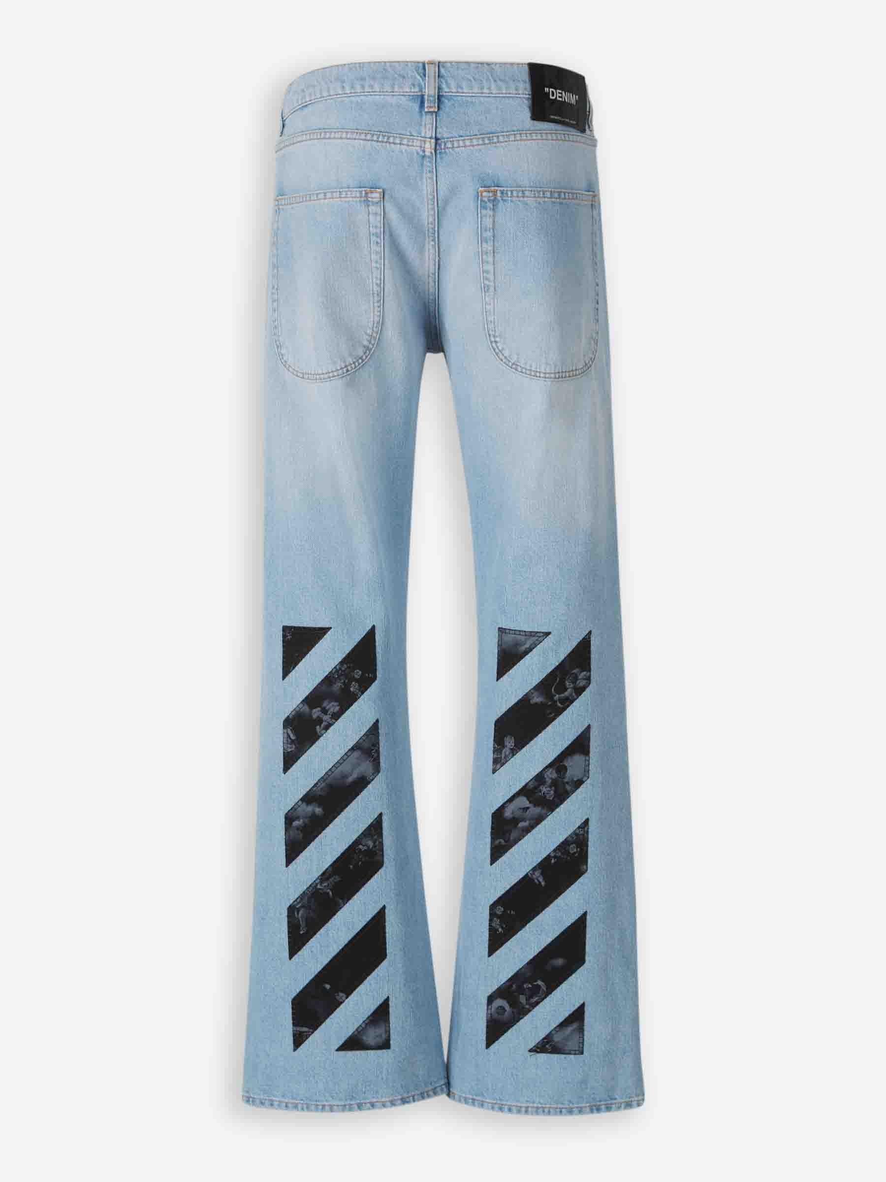 Оригінальна Fresh Wide Jeans Off-white – вид ззаду