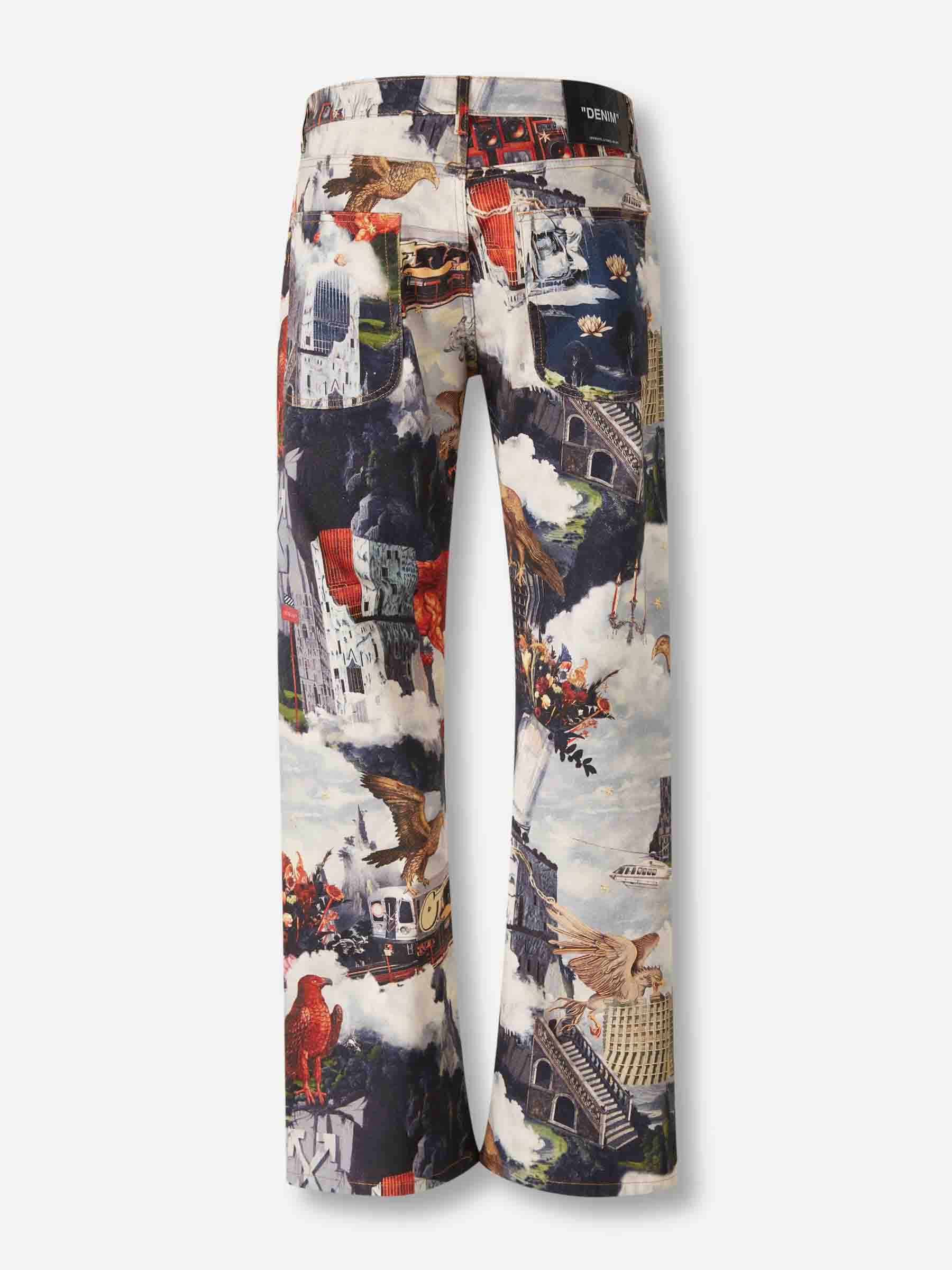 Flared Printed Jeans Off-white оригінал – Купити в Україні – детальний вид