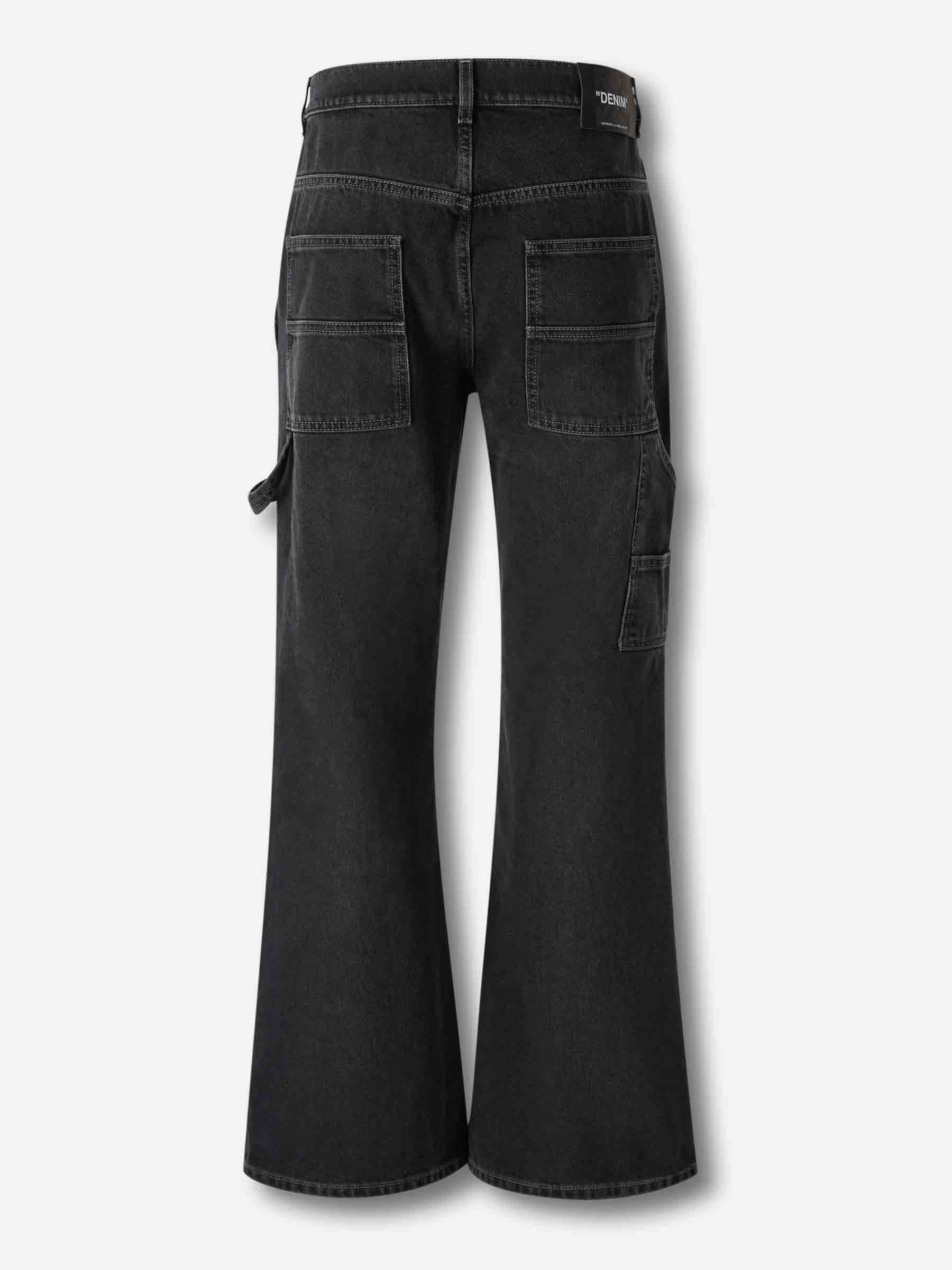 Jeans Flared Cargo Off-white оригінал – Купити в Україні – вид ззаду