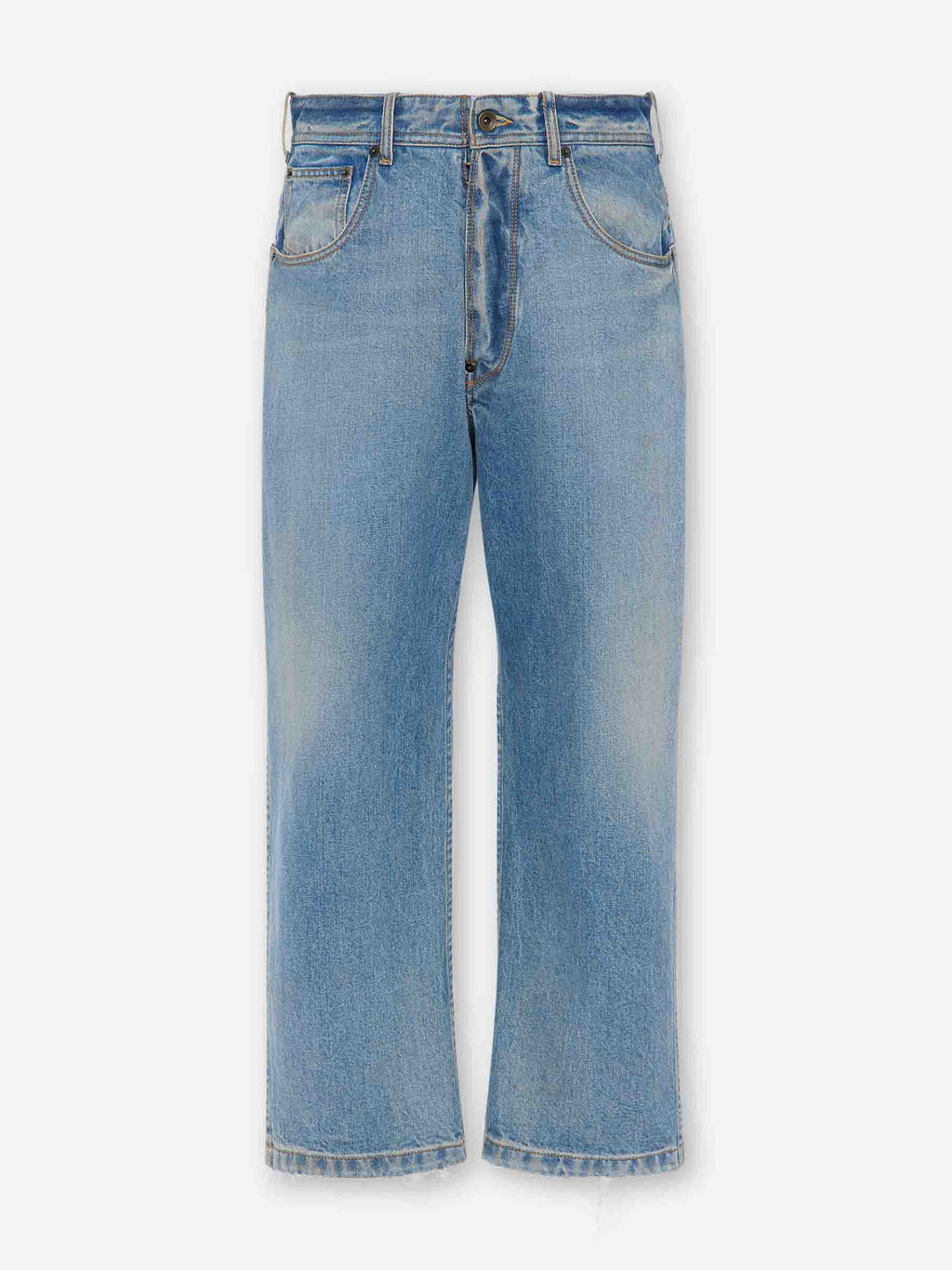 Cropped Straight Leg Jeans Maison margiela – Гарантія оригінальності – боковий вид
