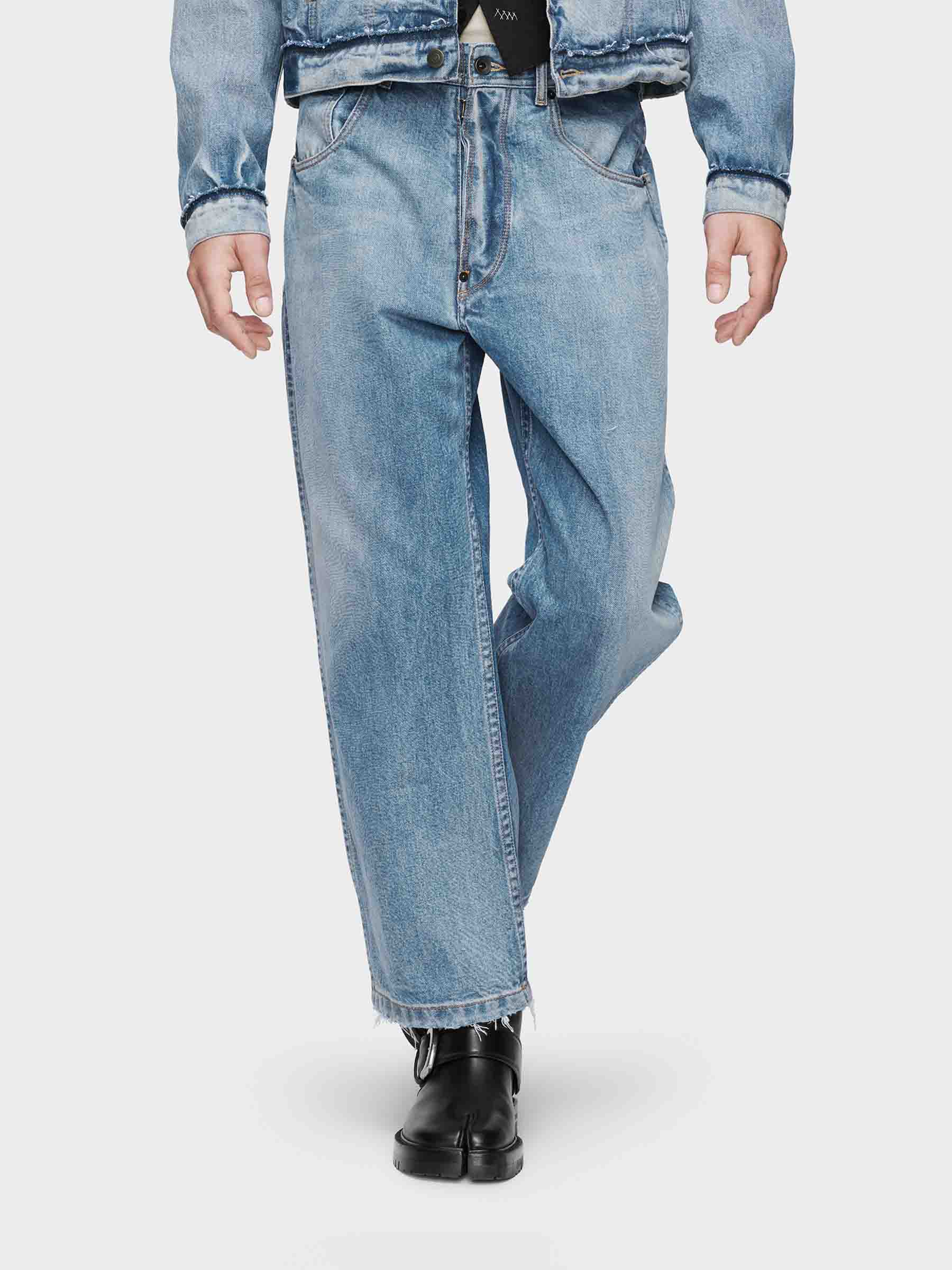 Cropped Straight Leg Jeans Maison margiela – Гарантія оригінальності – вид ззаду