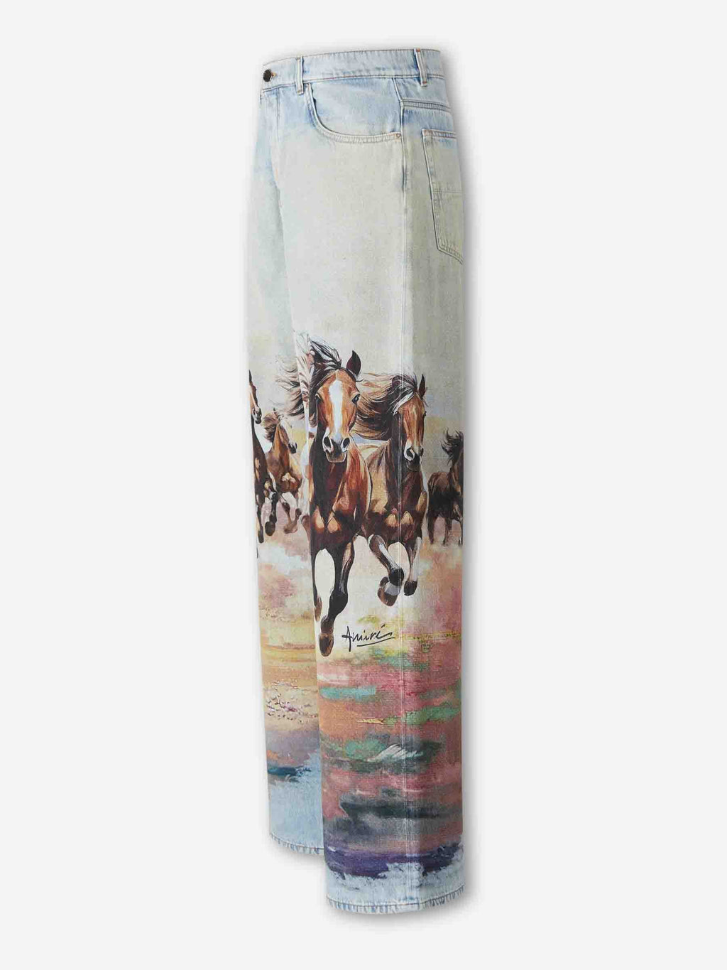 Оригінальна Horse Wide Leg Jeans Amiri – вид ззаду