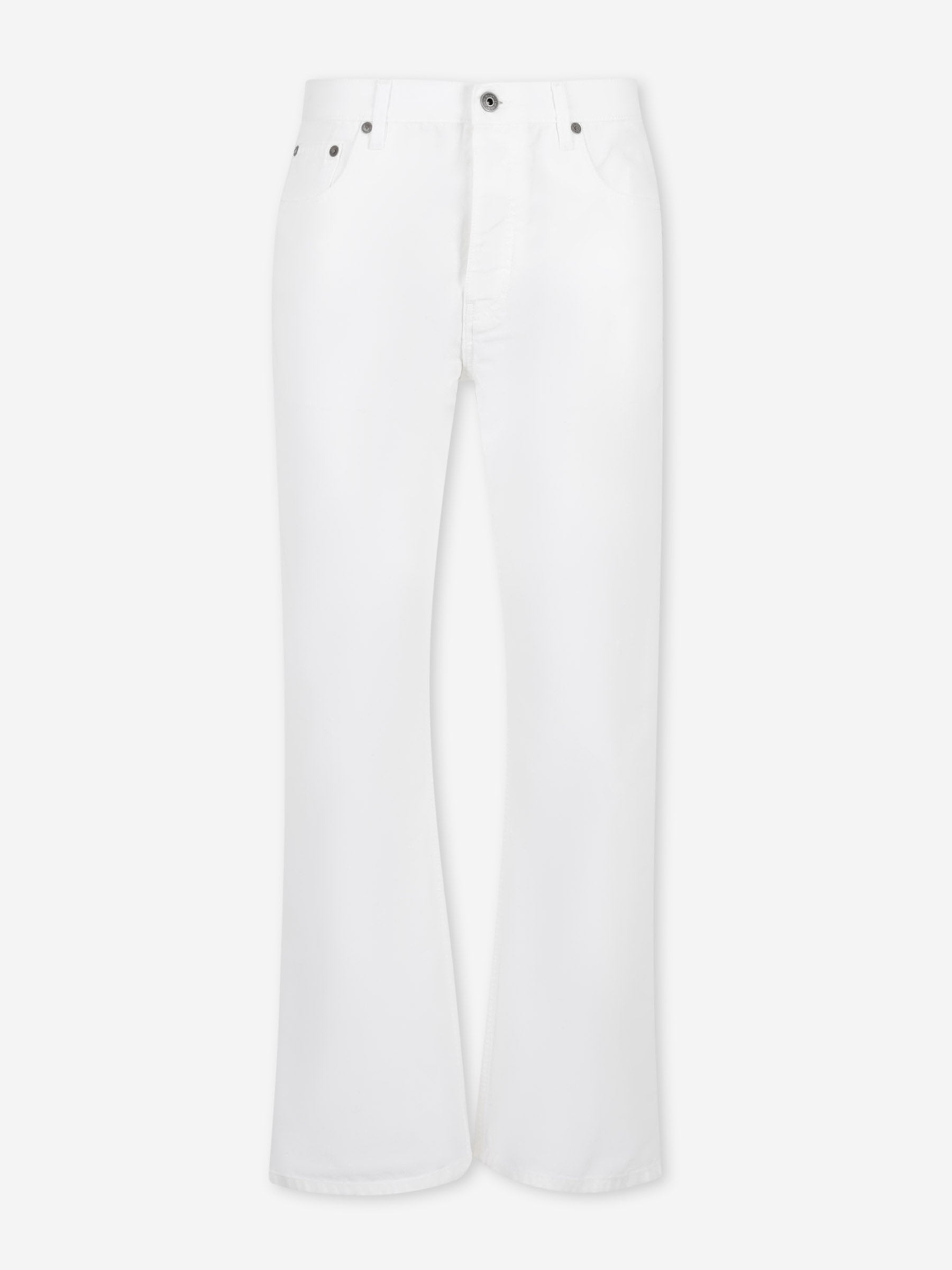 Оригінальна Straight Leg Logo Jeans Off-white – боковий вид