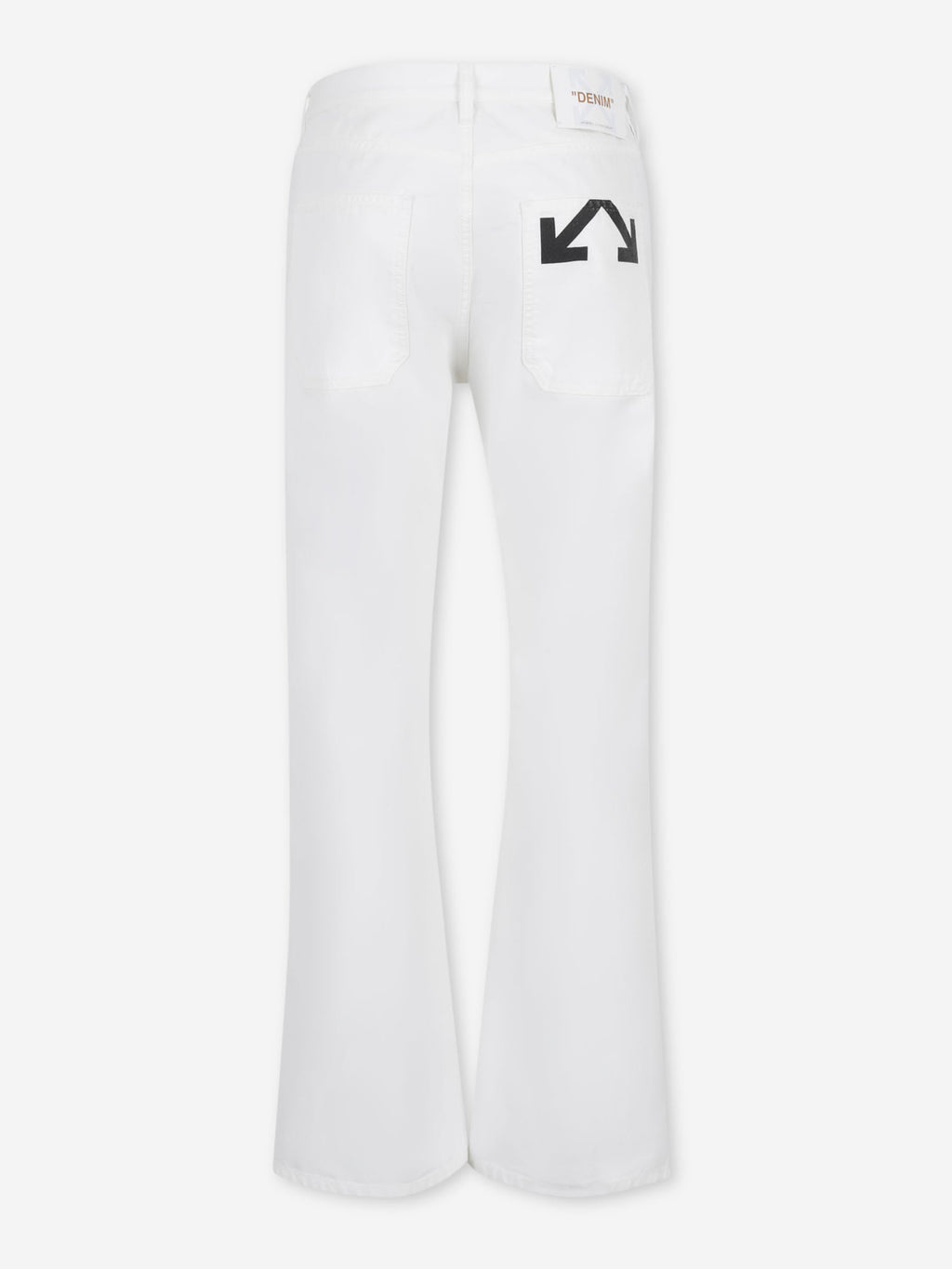 Оригінальна Straight Leg Logo Jeans Off-white – вид ззаду