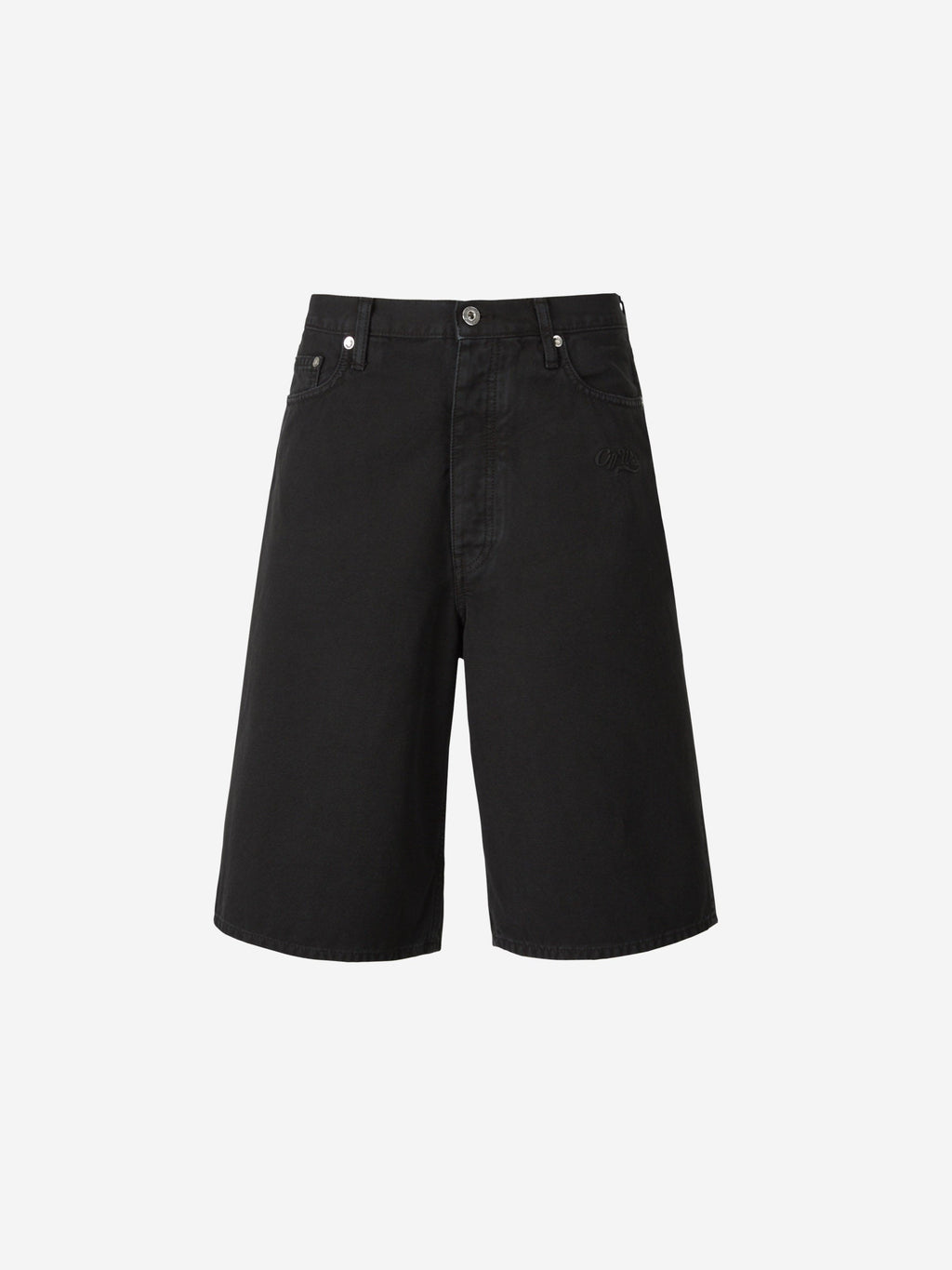 Bermudas Denim Logo Off-white оригінал – Купити в Україні – боковий вид