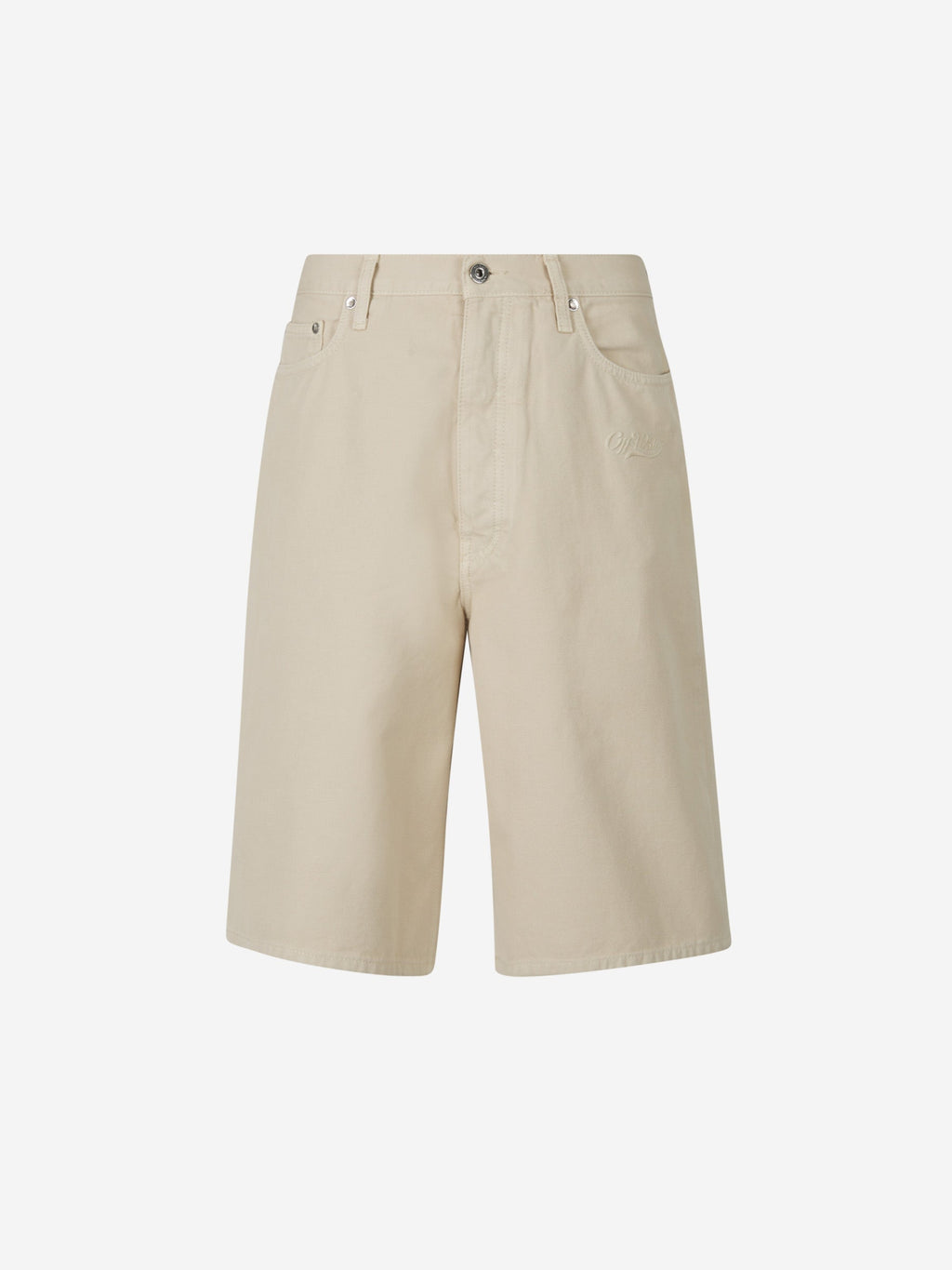 Cotton Logo Bermuda Shorts Off-white оригінал – Купити в Україні – боковий вид
