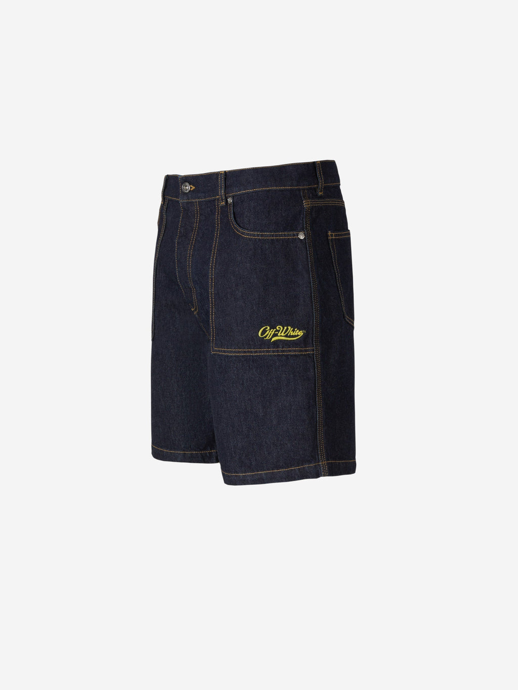 Embroidered Logo Bermuda Shorts Off-white оригінал – Купити в Україні – вид ззаду