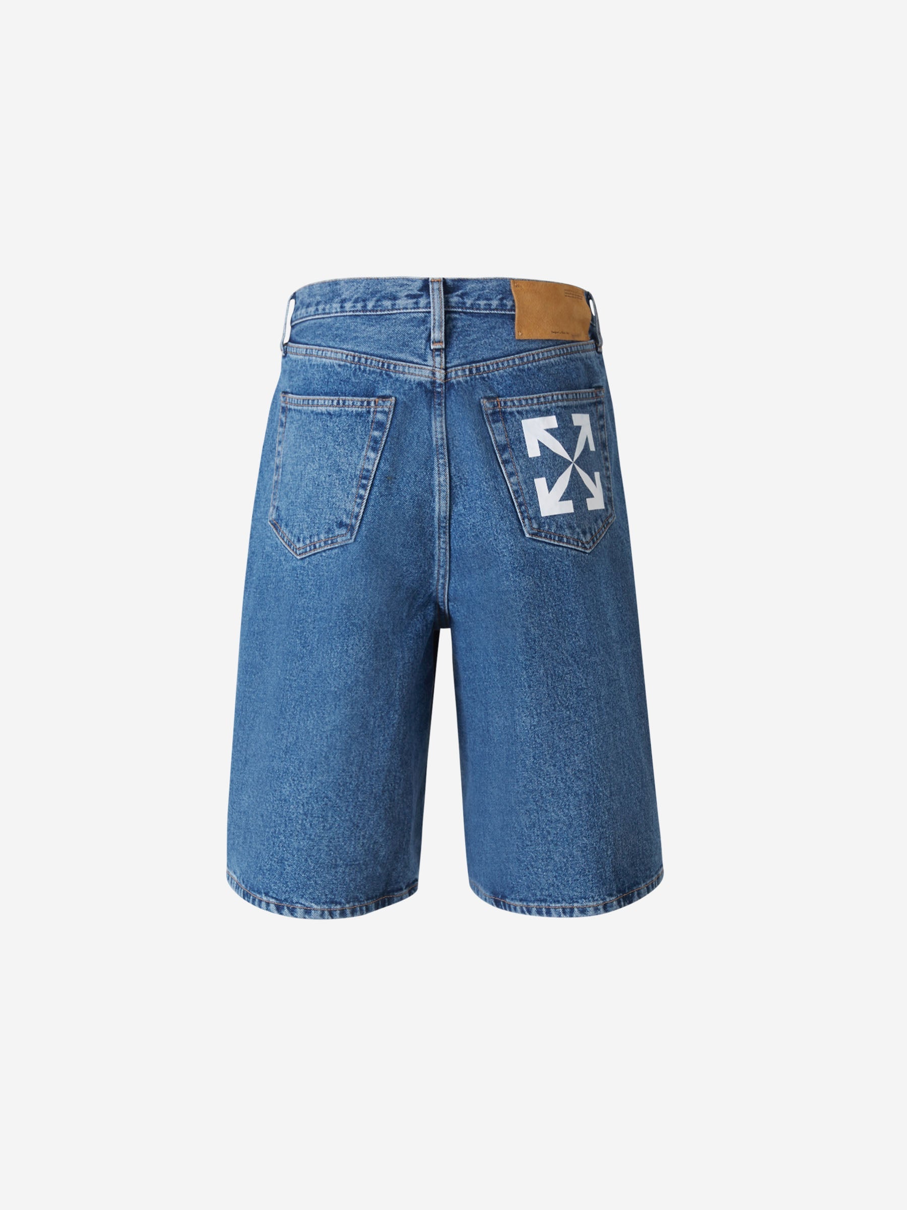 Bermudas Denim Arrows Off-white – Гарантія оригінальності – вид ззаду