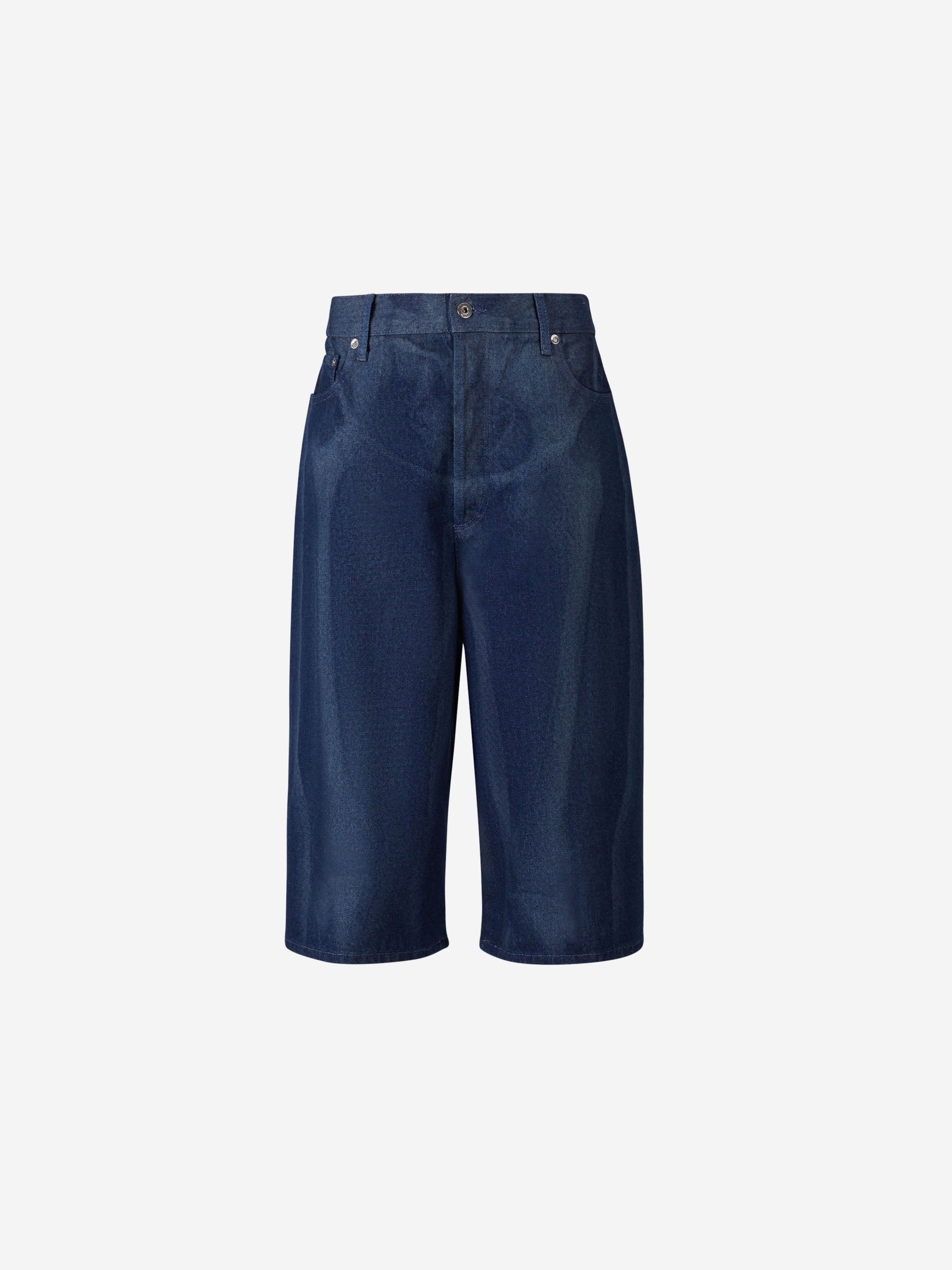 Bermudas Denim Motivo Esqueleto Off-white – Гарантія оригінальності – боковий вид
