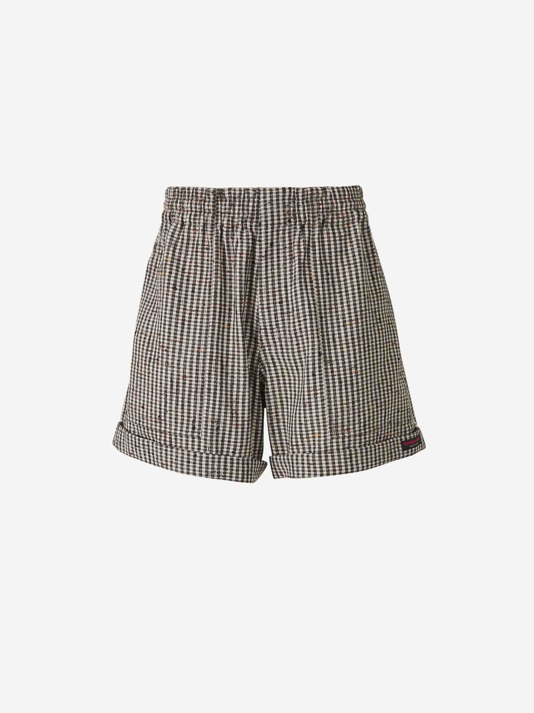 Viscose Checked Bermuda Shorts Bottega veneta – Гарантія оригінальності – боковий вид