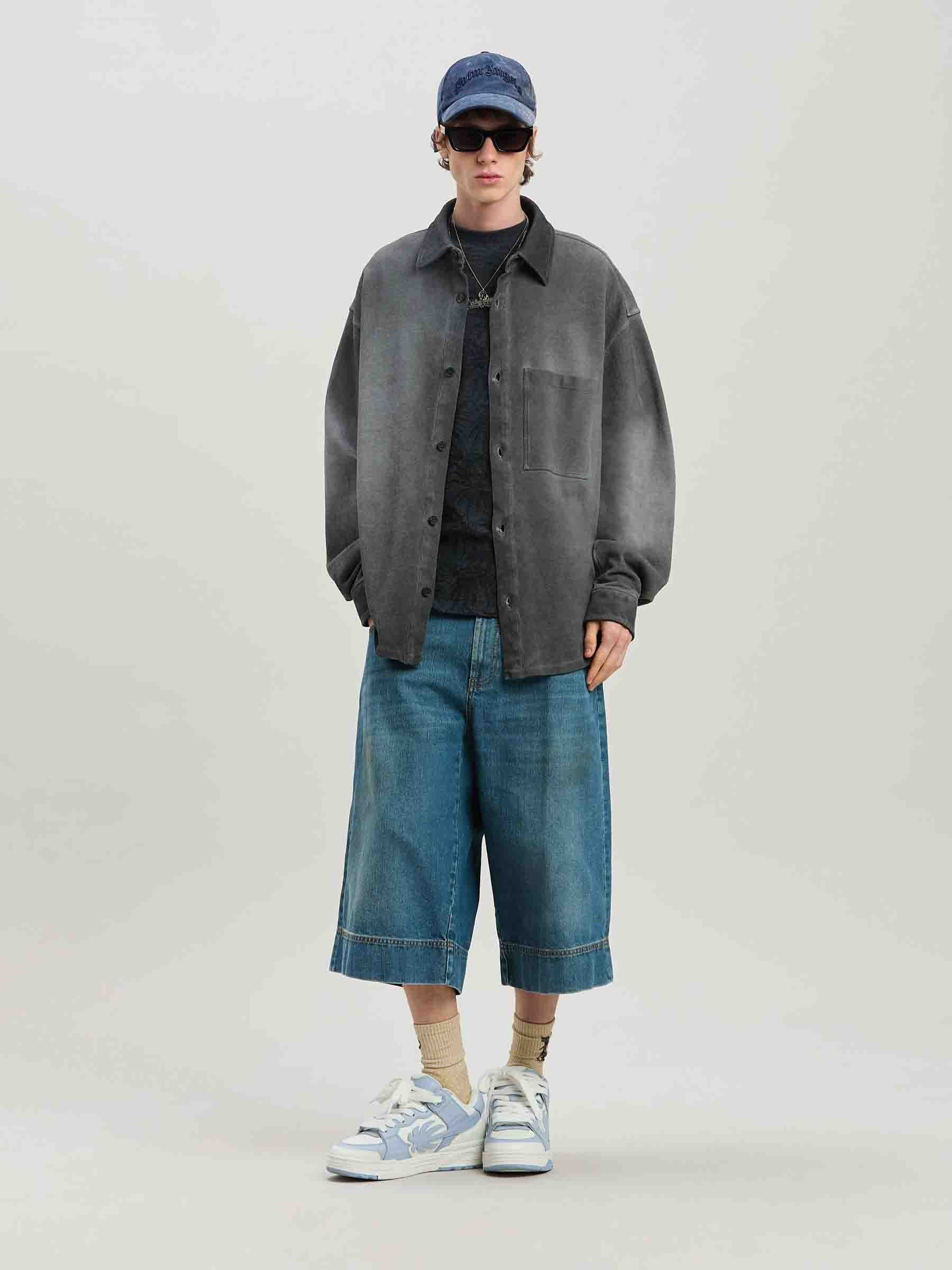 Оригінальна G-Curved Denim Bermuda Shorts Palm angels – детальний вид