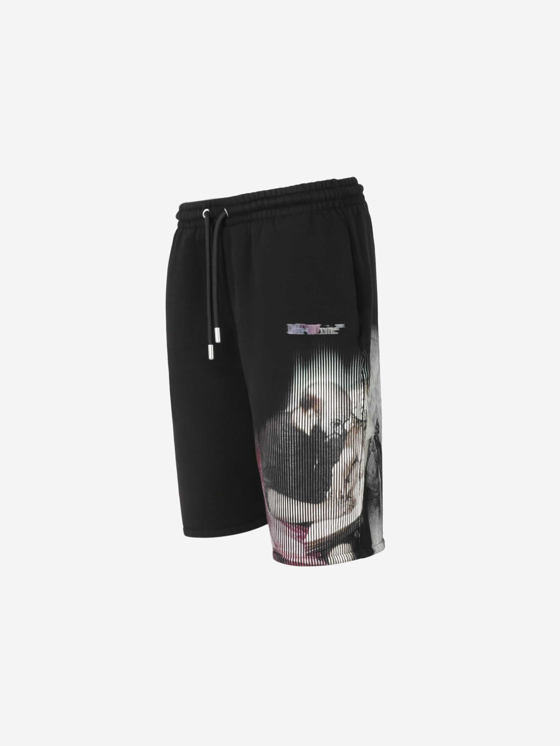 Оригінальна Cotton Knit Bermuda Shorts Off-white – збільшений вид