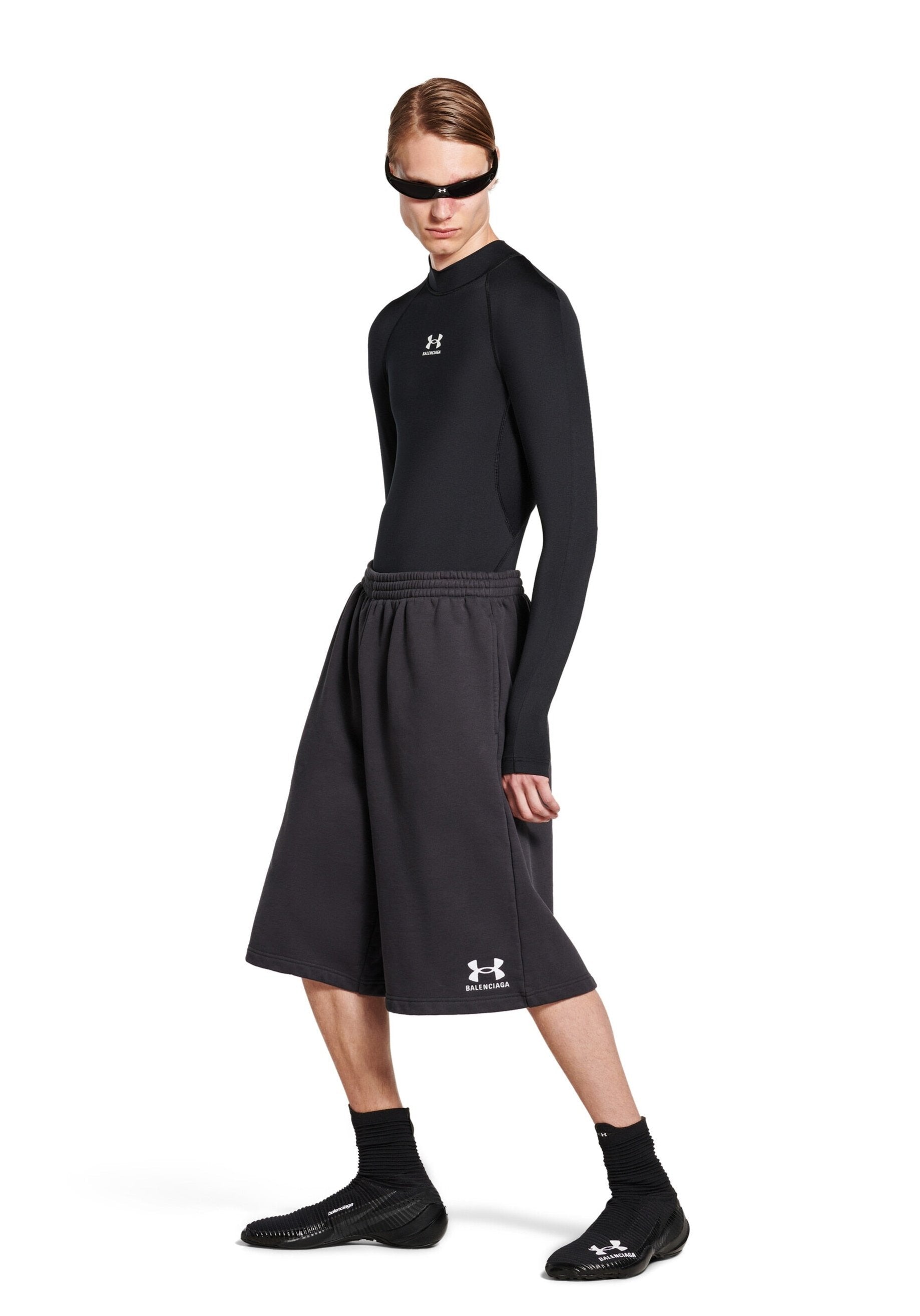 Wide Cotton Bermuda Balenciaga – Гарантія оригінальності – вид ззаду - BALENCIAGA