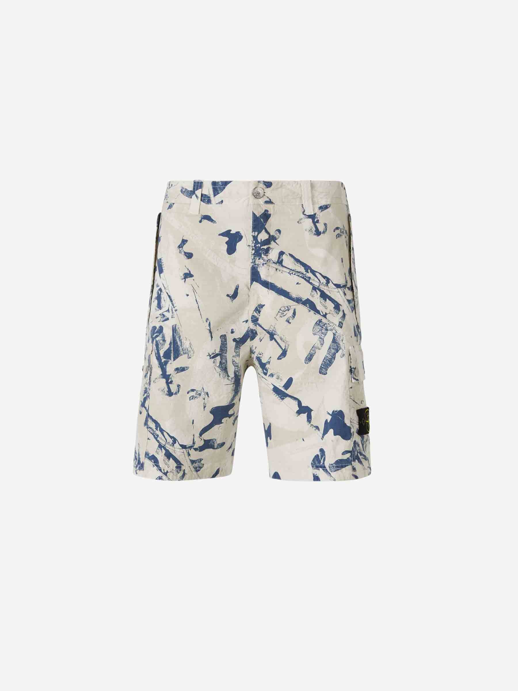 Cotton Cargo Bermuda Shorts Stone island – Гарантія оригінальності – боковий вид