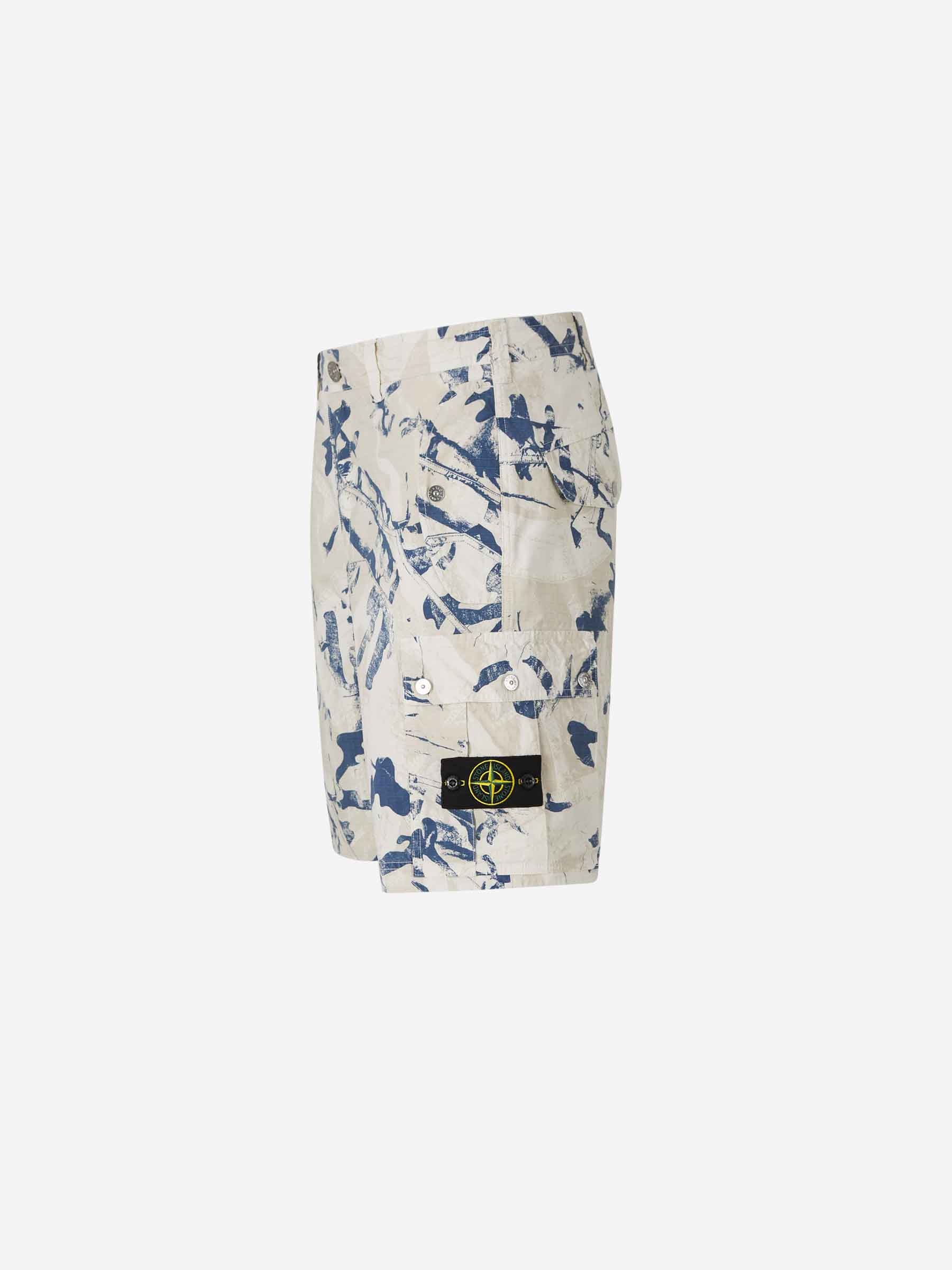 Cotton Cargo Bermuda Shorts Stone island – Гарантія оригінальності – вид ззаду