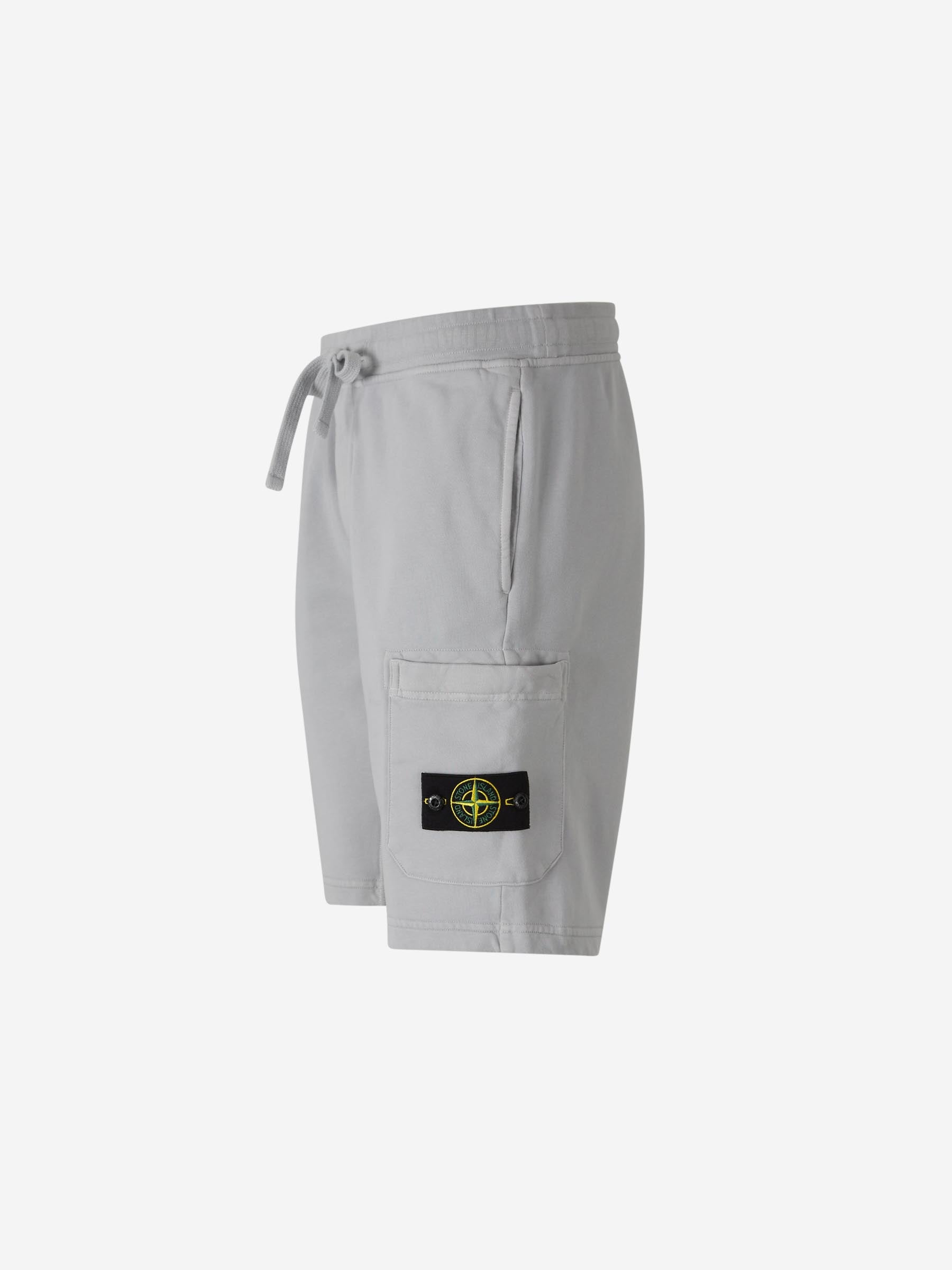 Cotton Fleece Bermuda Shorts Stone island оригінал – Купити в Україні – вид ззаду