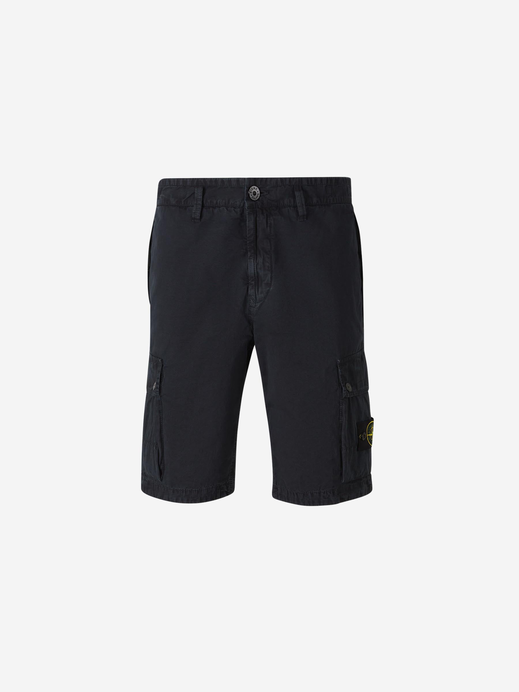Cotton Cargo Bermuda Shorts Stone island – Гарантія оригінальності – боковий вид