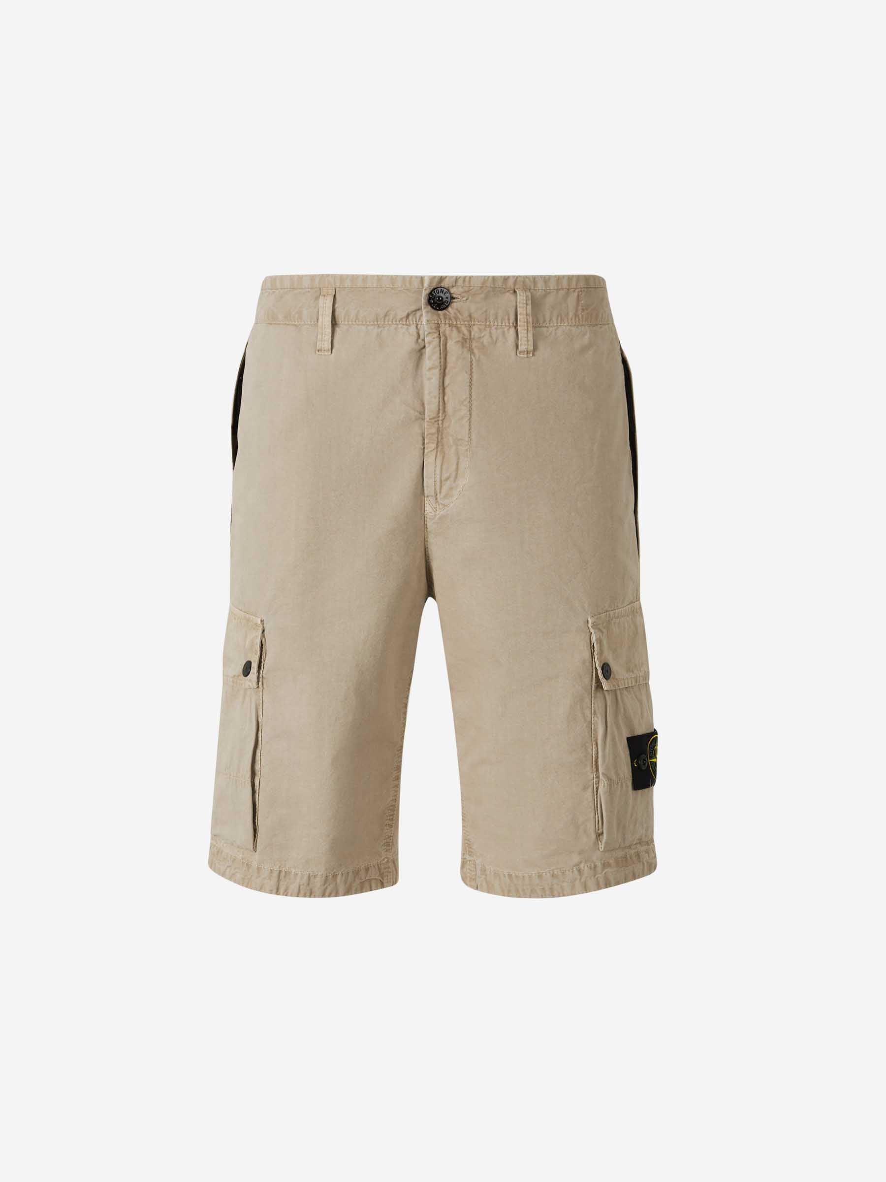 Cotton Cargo Bermuda Shorts Stone island – Гарантія оригінальності – боковий вид