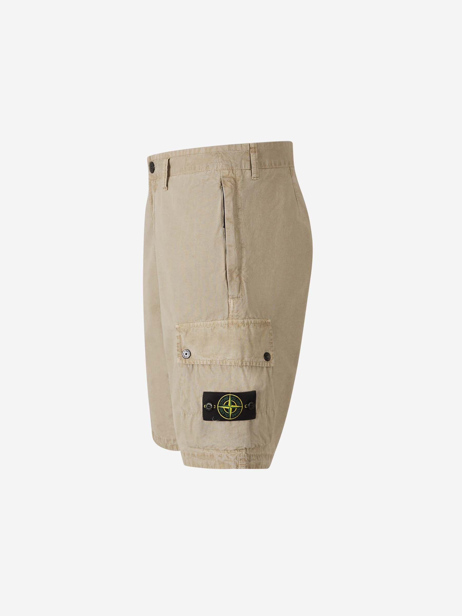 Cotton Cargo Bermuda Shorts Stone island – Гарантія оригінальності – вид ззаду