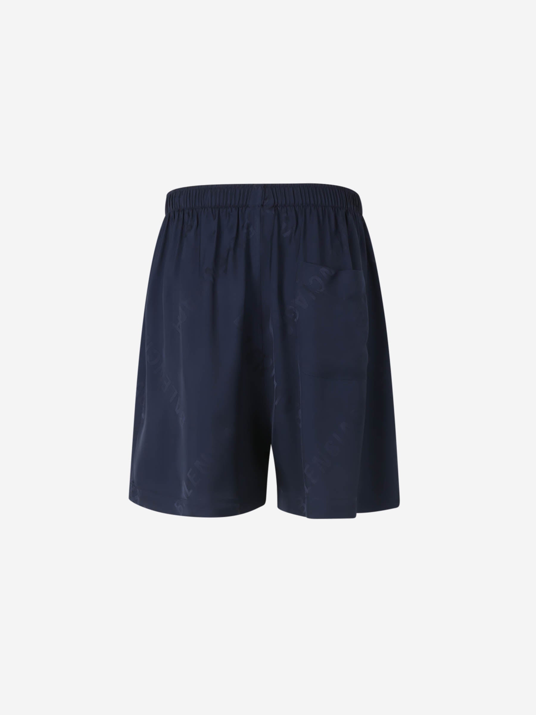 Viscose Printed Bermuda Shorts Balenciaga оригінал – Купити в Україні – вид ззаду - BALENCIAGA