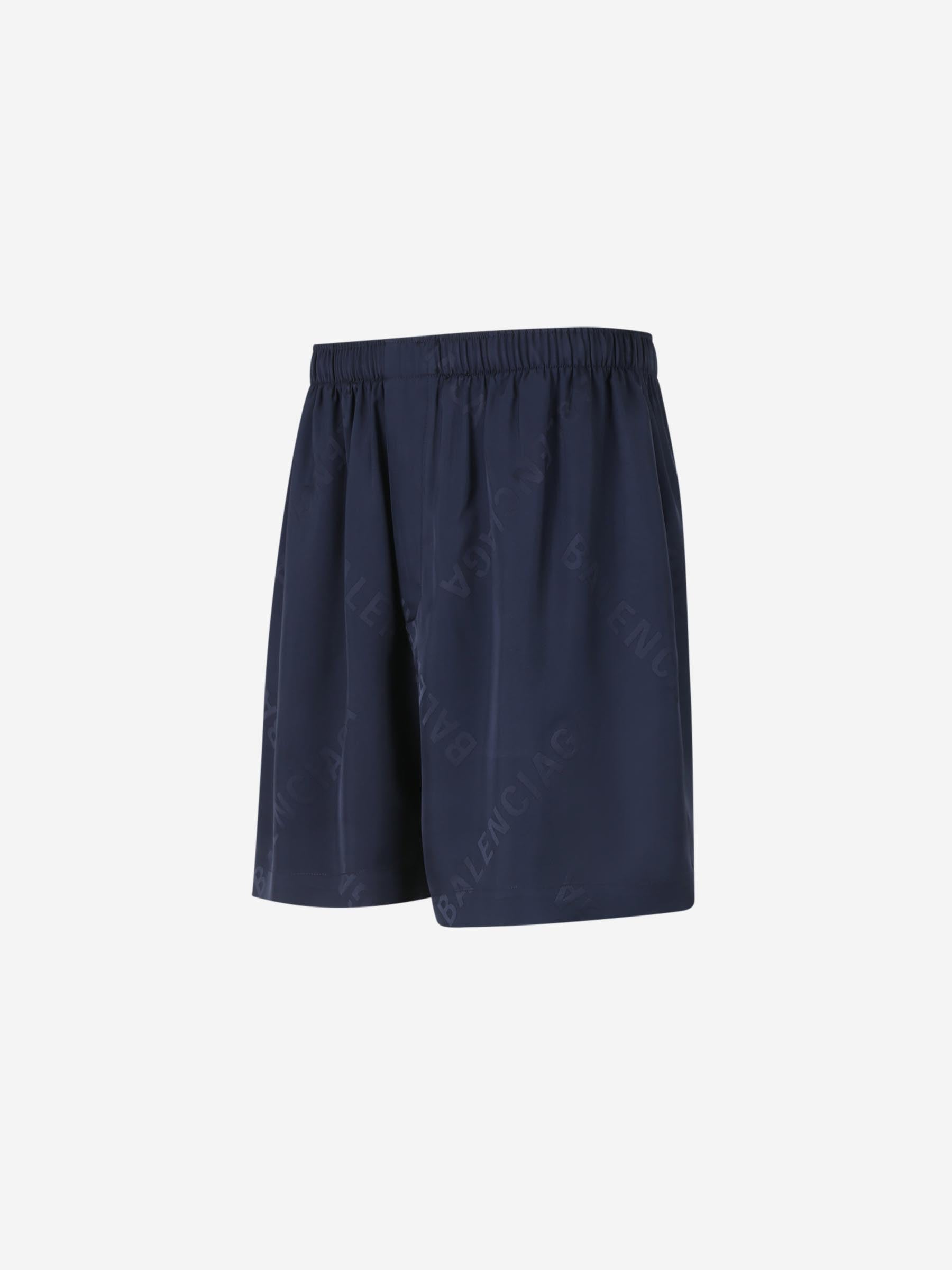 Viscose Printed Bermuda Shorts Balenciaga оригінал – Купити в Україні – збільшений вид - BALENCIAGA