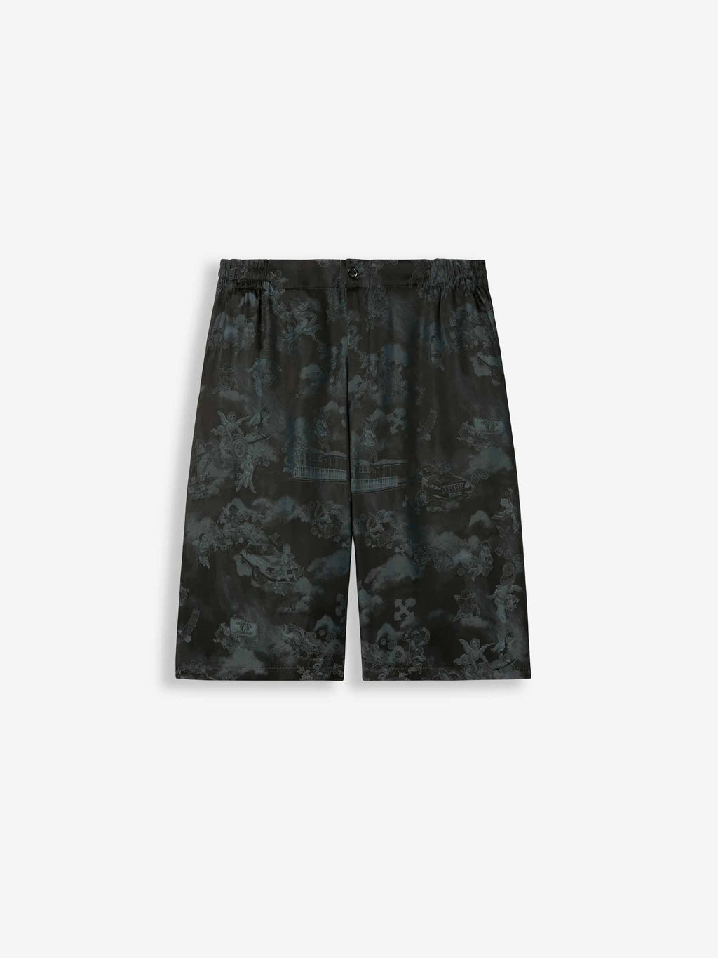 Оригінальна Jacquard Bowling Bermuda Shorts Off-white – боковий вид