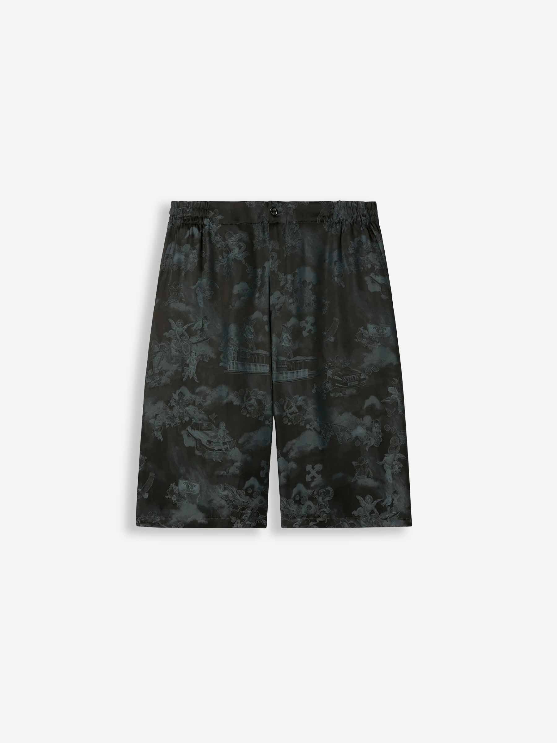 Оригінальна Jacquard Bowling Bermuda Shorts Off-white – боковий вид