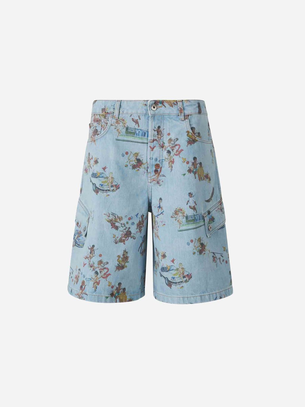 Оригінальна Bermudas Denim Estampado Off-white – боковий вид