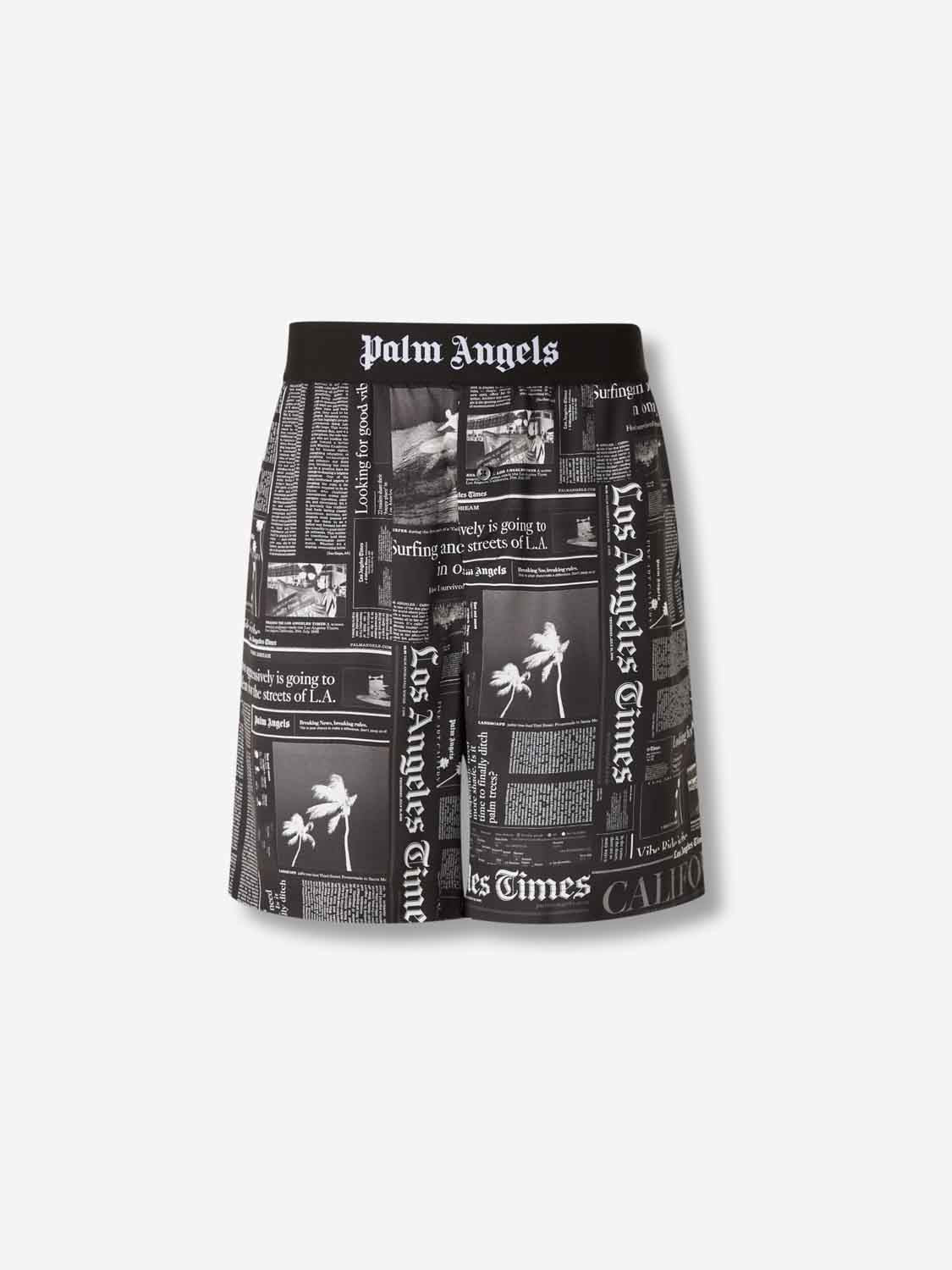 Bermudas Estampado Periódico Palm angels оригінал – Купити в Україні – боковий вид