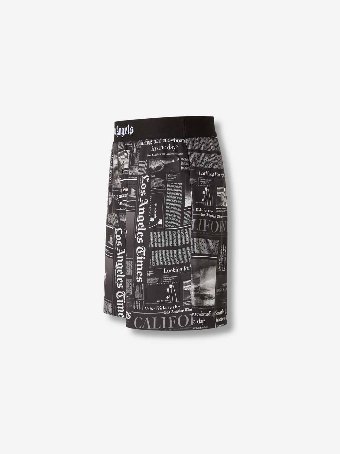 Bermudas Estampado Periódico Palm angels оригінал – Купити в Україні – вид ззаду