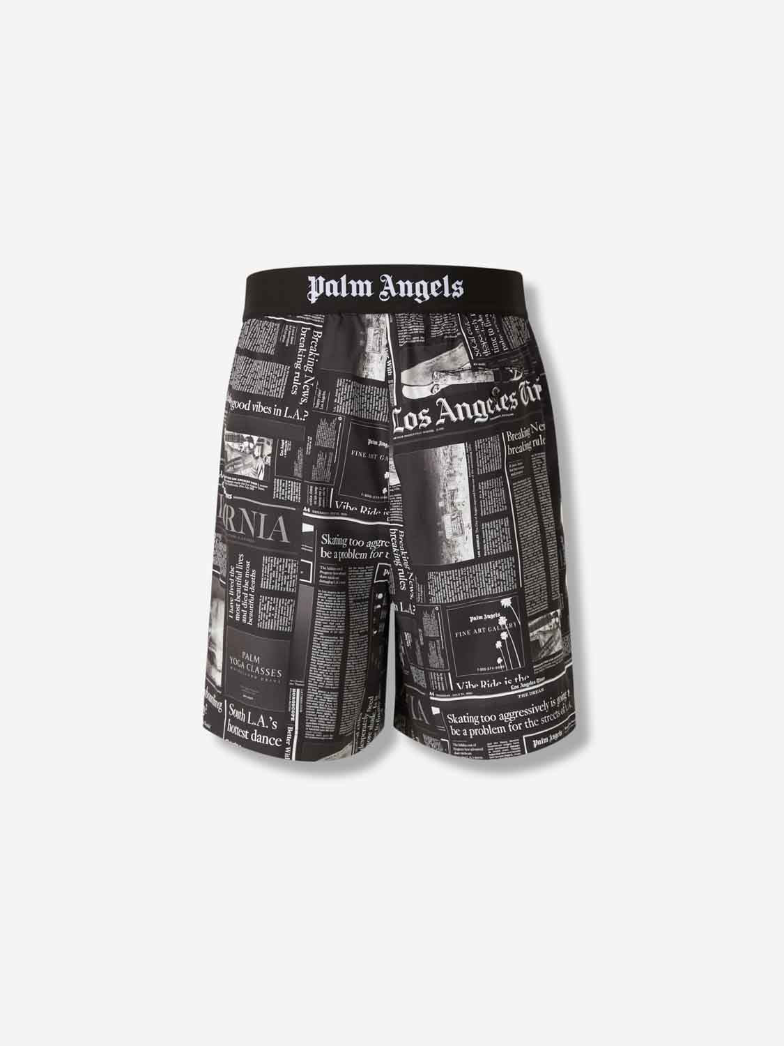 Bermudas Estampado Periódico Palm angels оригінал – Купити в Україні – детальний вид