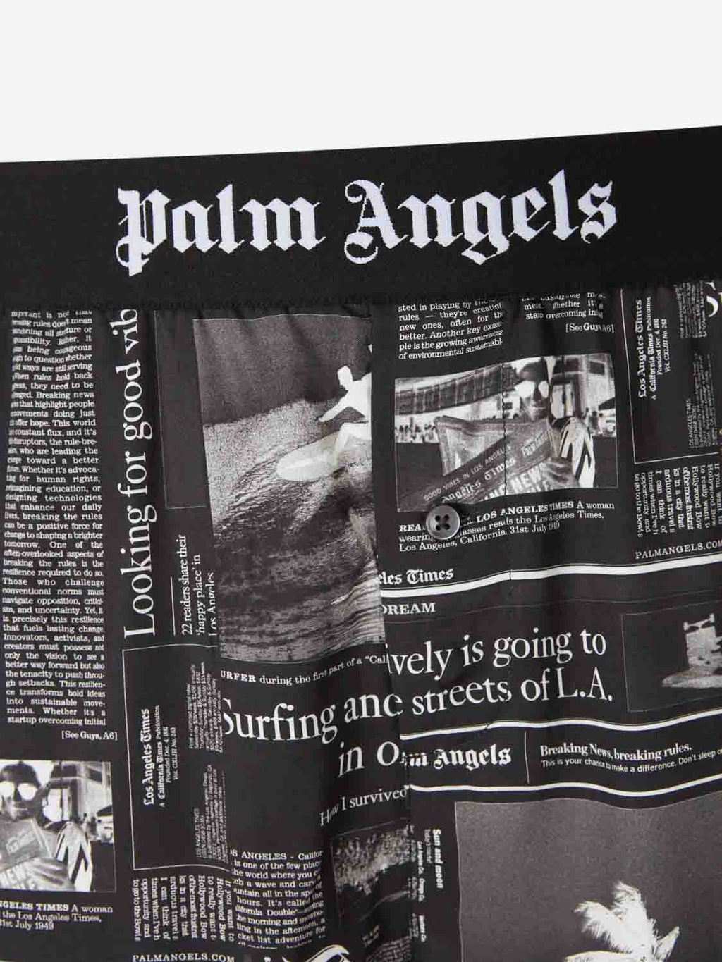 Bermudas Estampado Periódico Palm angels оригінал – Купити в Україні – збільшений вид