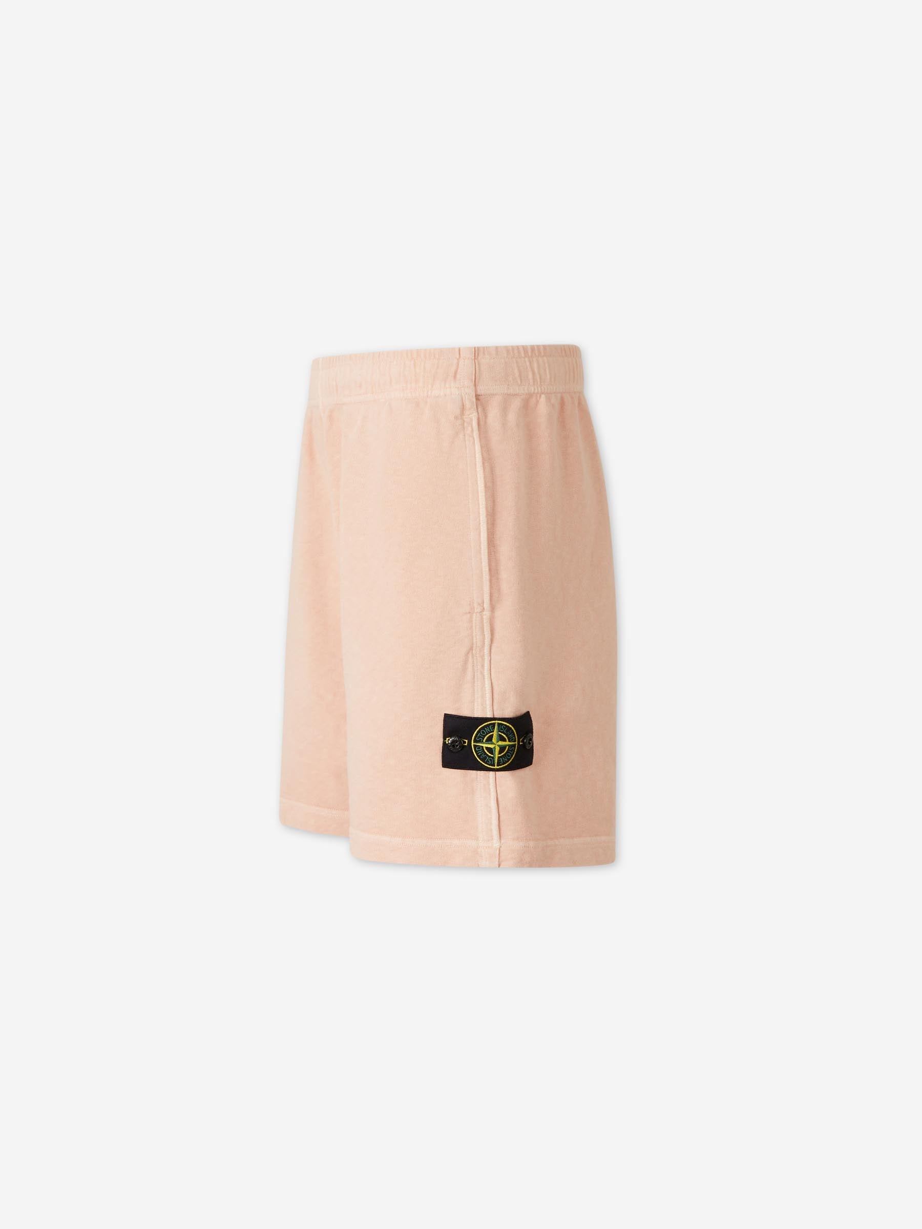 Cotton Fleece Bermuda Shorts Stone island оригінал – Купити в Україні – вид ззаду