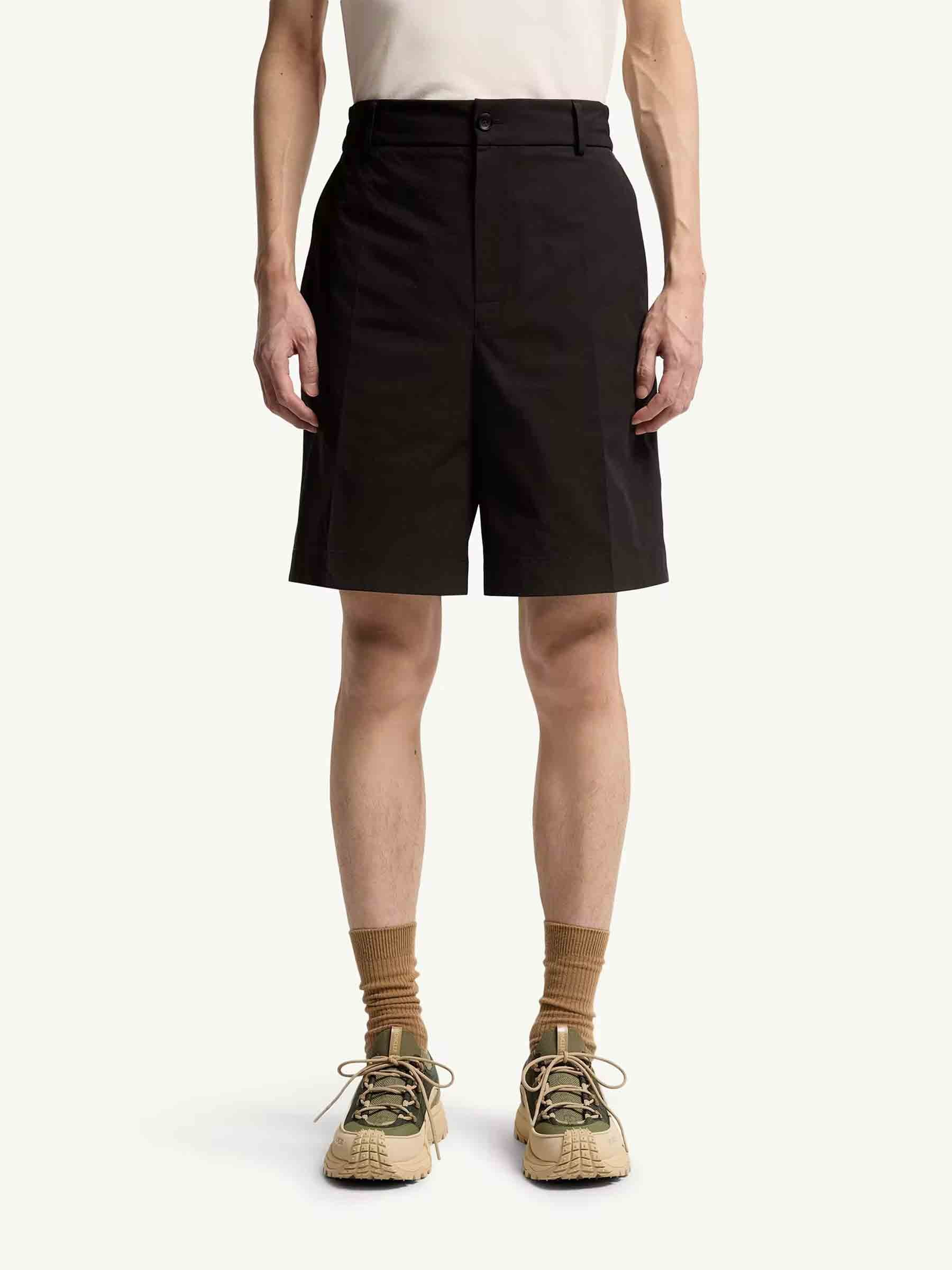 Seersucker Bermuda Shorts Moncler – Гарантія оригінальності – вид ззаду