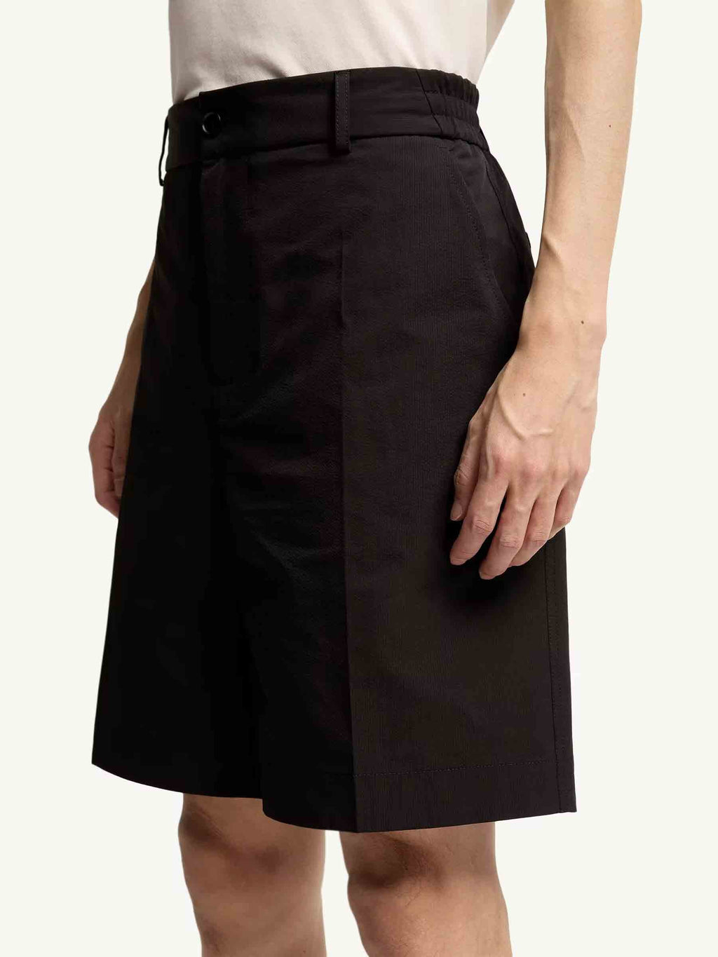Seersucker Bermuda Shorts Moncler – Гарантія оригінальності – детальний вид
