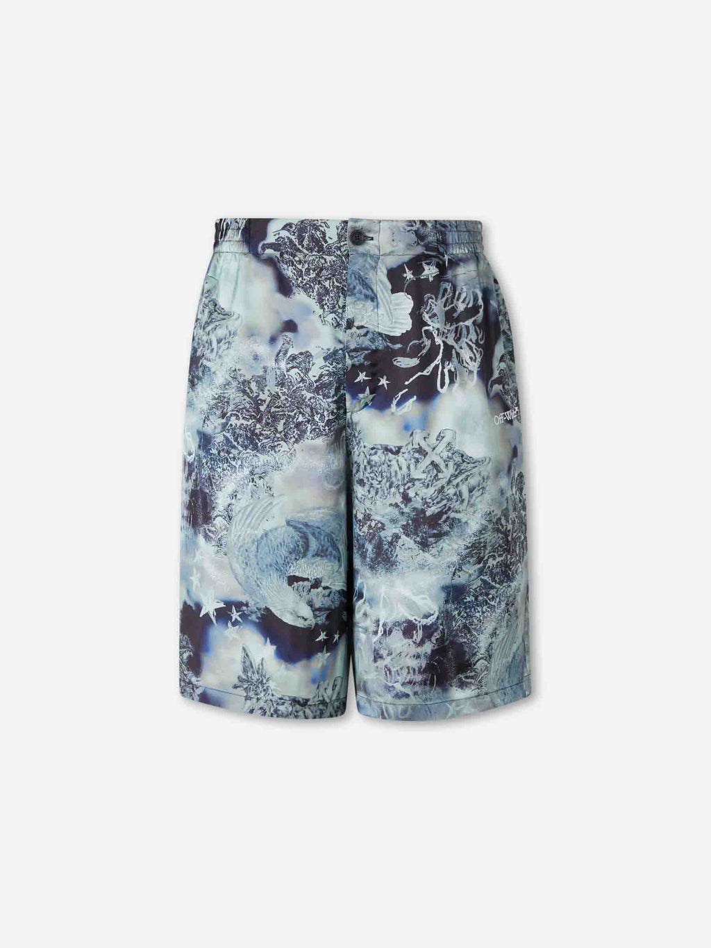 Оригінальна Printed Casual Bermuda Shorts Off-white – боковий вид