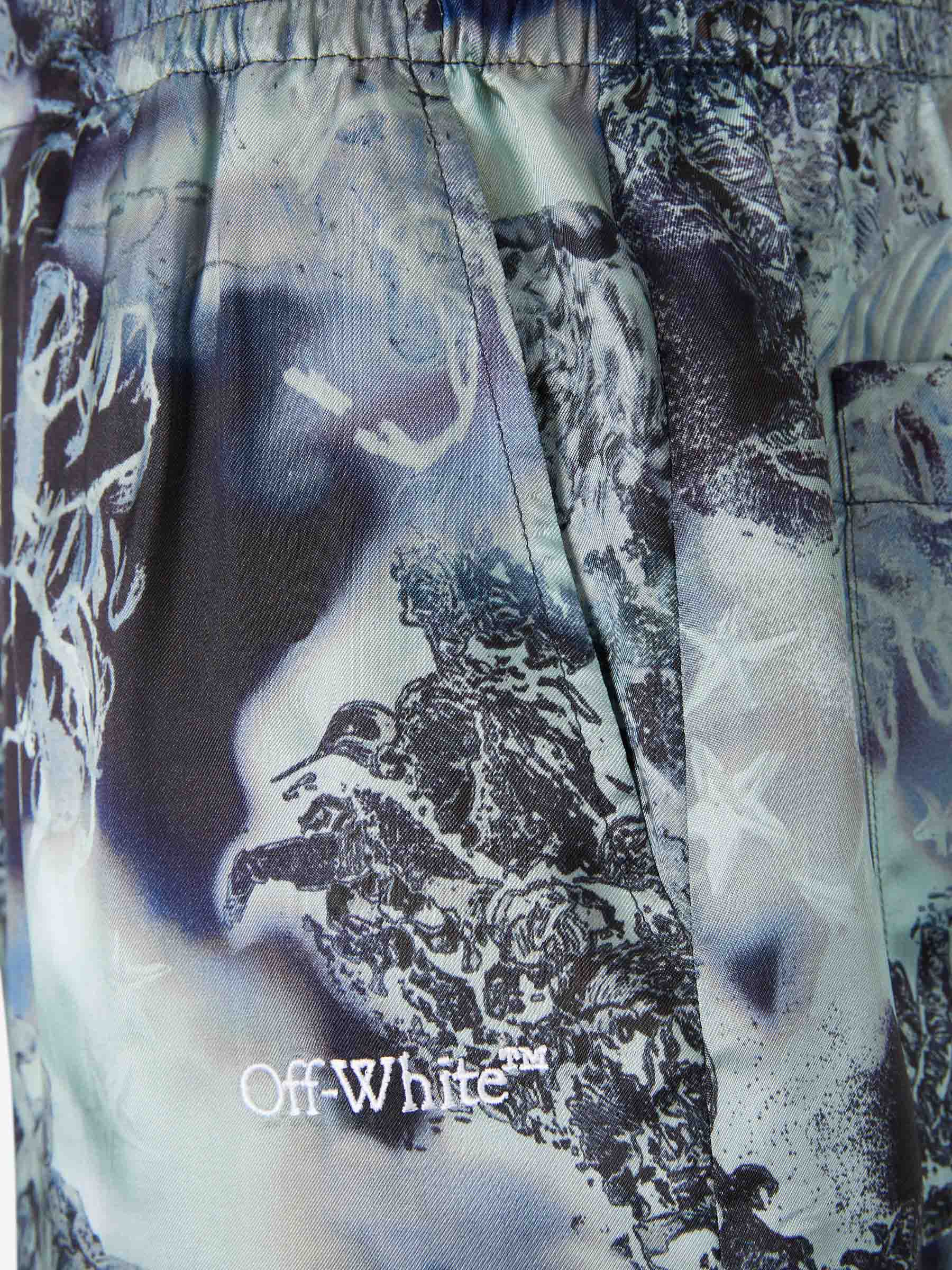 Оригінальна Printed Casual Bermuda Shorts Off-white – детальний вид