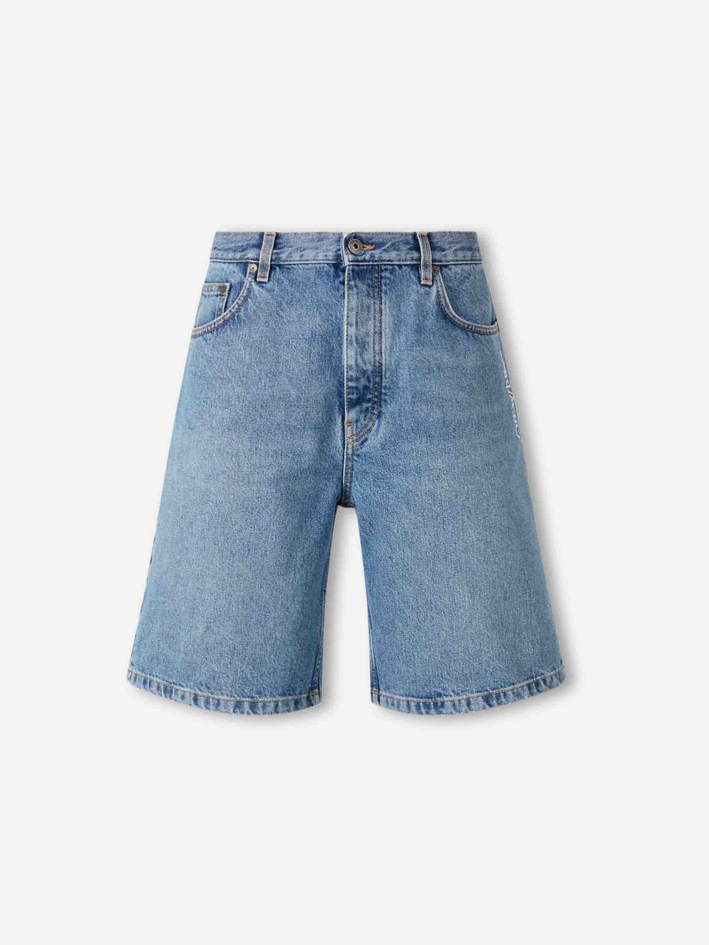 Denim Bermuda Shorts Off-white оригінал – Купити в Україні – боковий вид