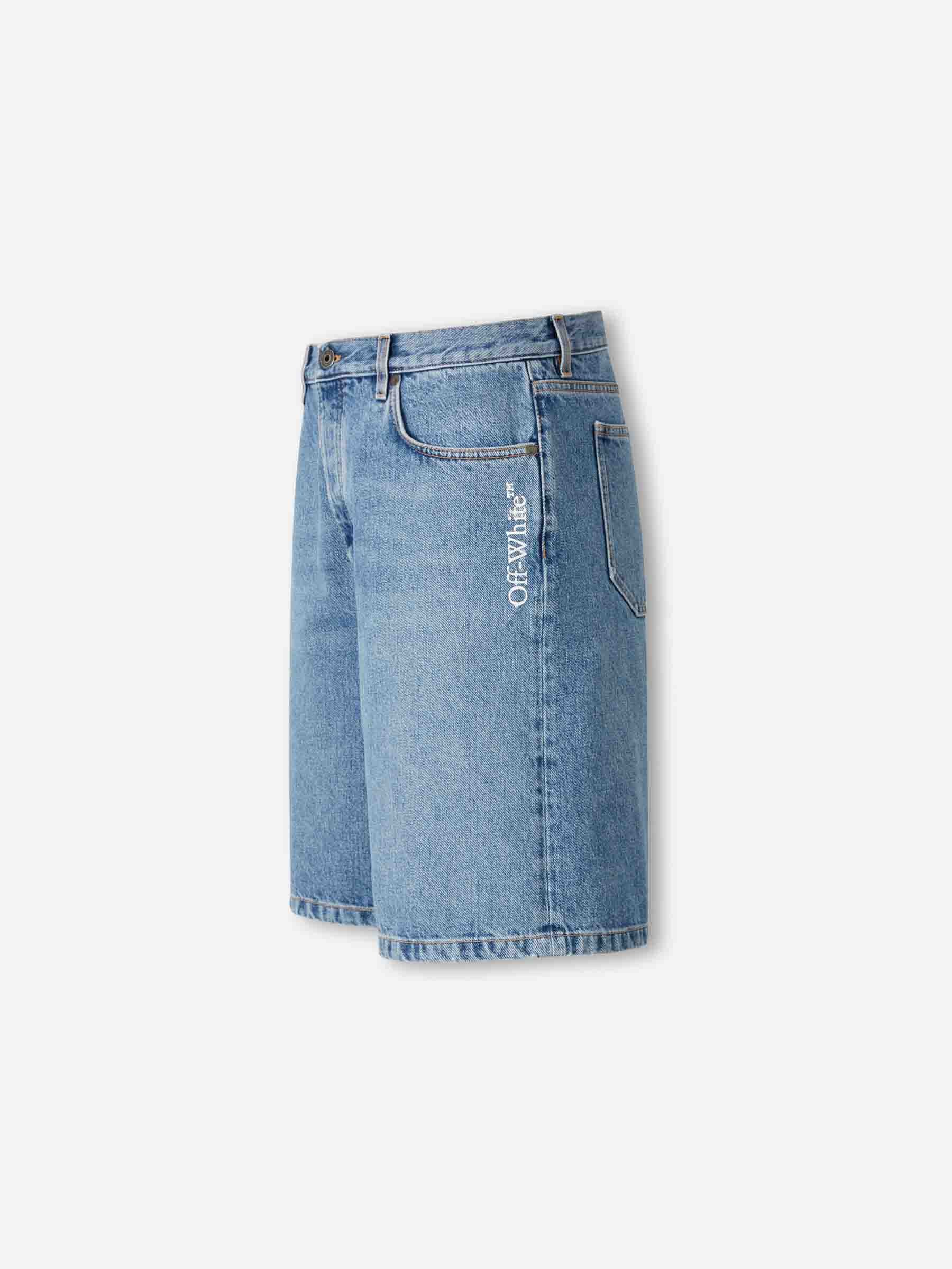 Denim Bermuda Shorts Off-white оригінал – Купити в Україні – вид ззаду