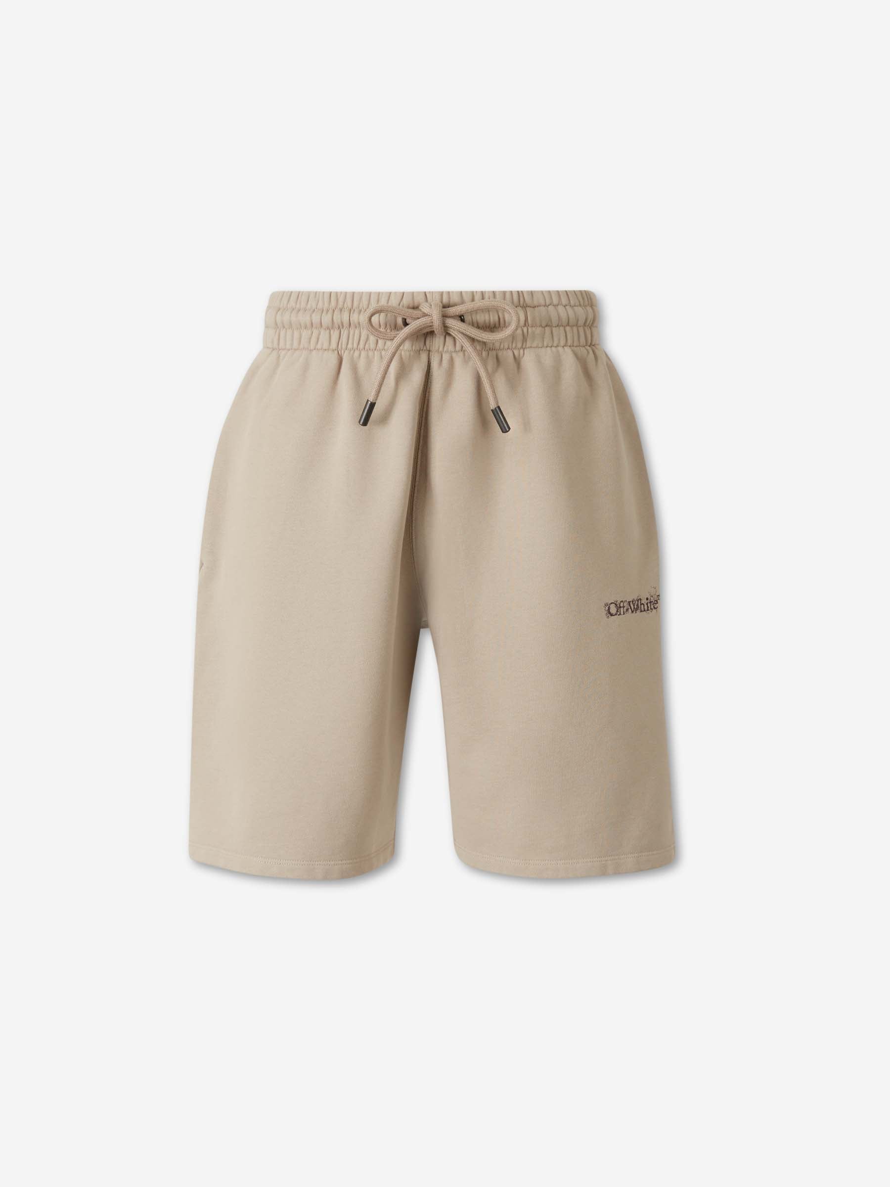 Cotton Sport Shorts Off-white оригінал – Купити в Україні – боковий вид