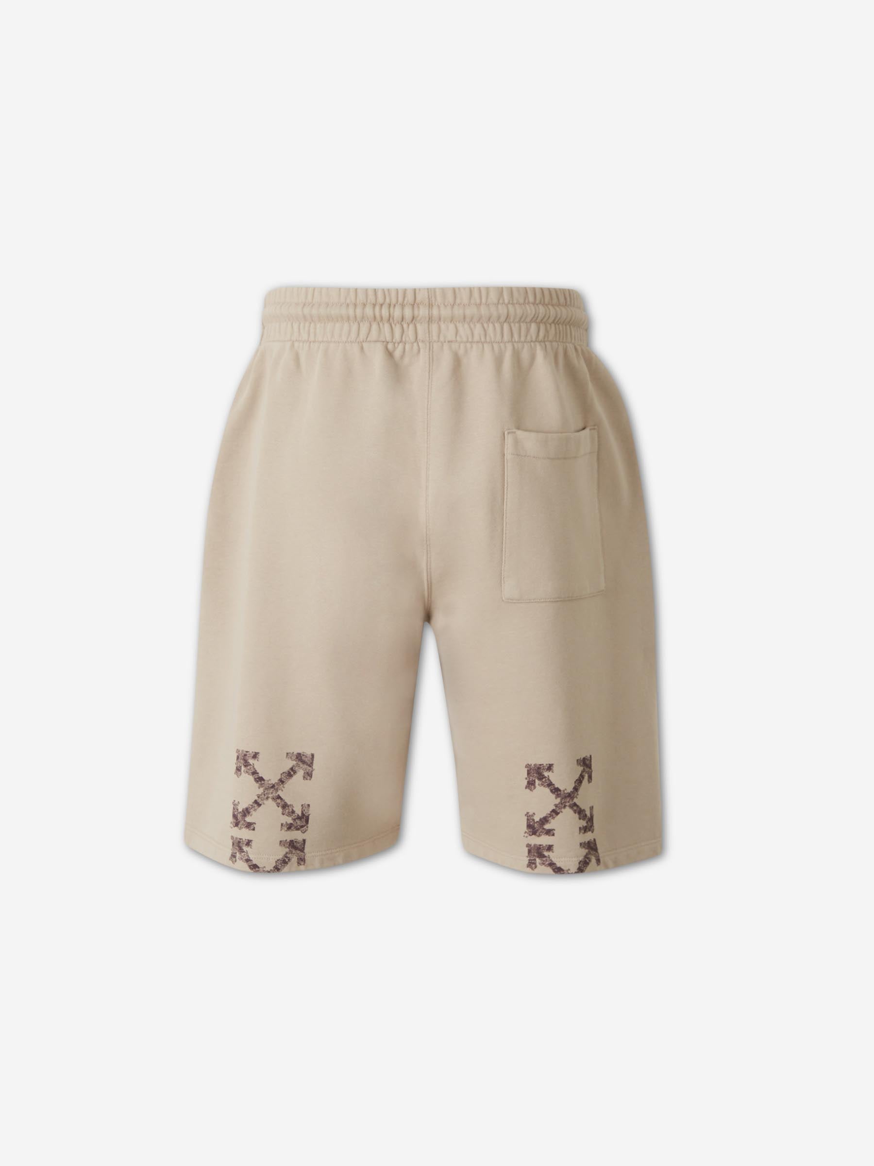 Cotton Sport Shorts Off-white оригінал – Купити в Україні – вид ззаду