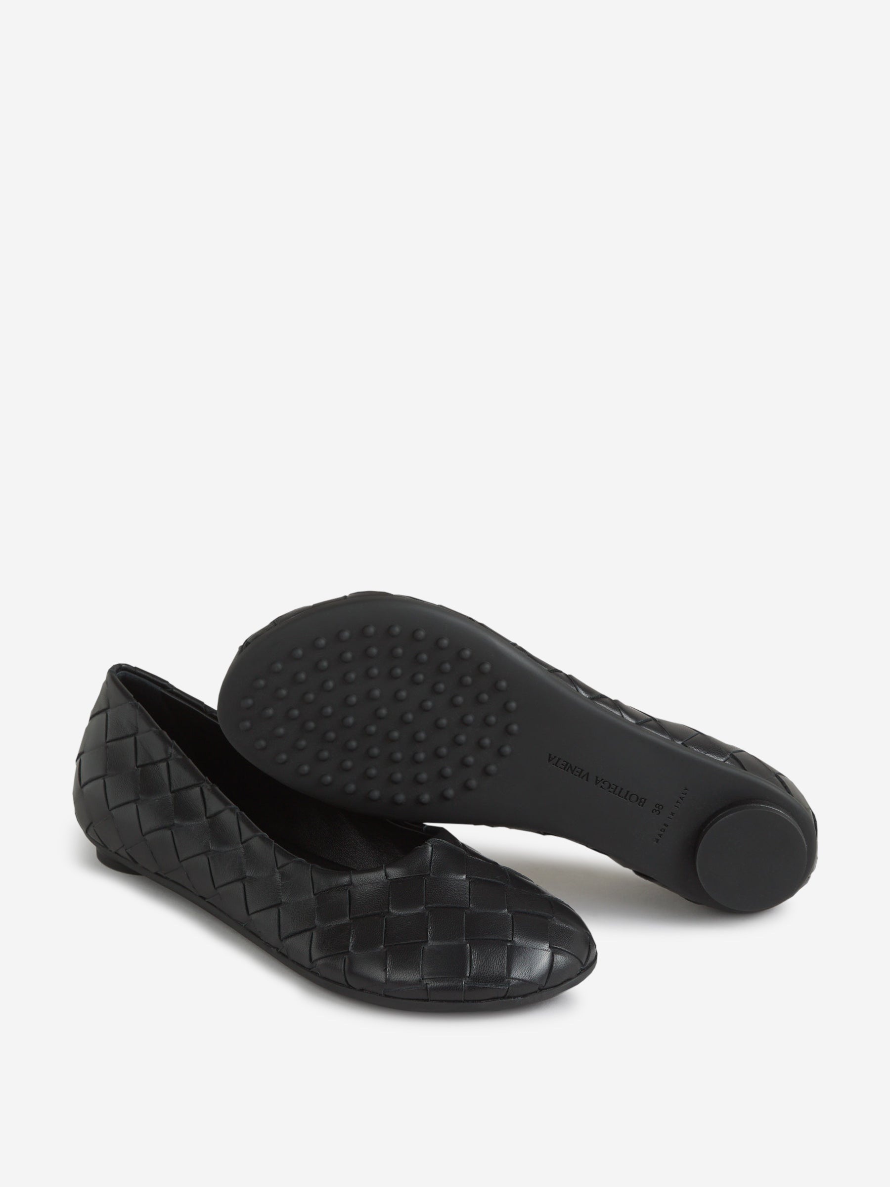 Atomic Intrecciato Leather Ballerinas Bottega veneta оригінал – Купити в Україні – збільшений вид