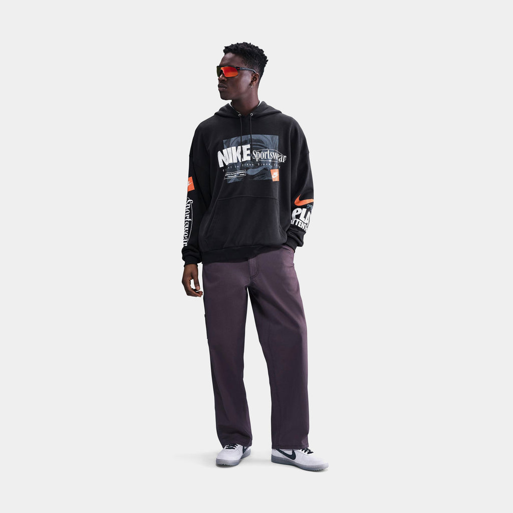 Nsw Club Oversized French Terry Pullover Mens Hoodie Nike оригінал – Купити в Україні – боковий вид