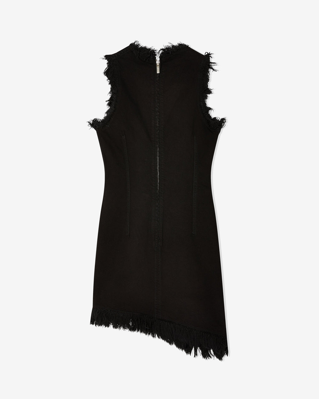 Womens Frayed Denim Mini Dress Salvatore ferragamo – Гарантія оригінальності – вид ззаду