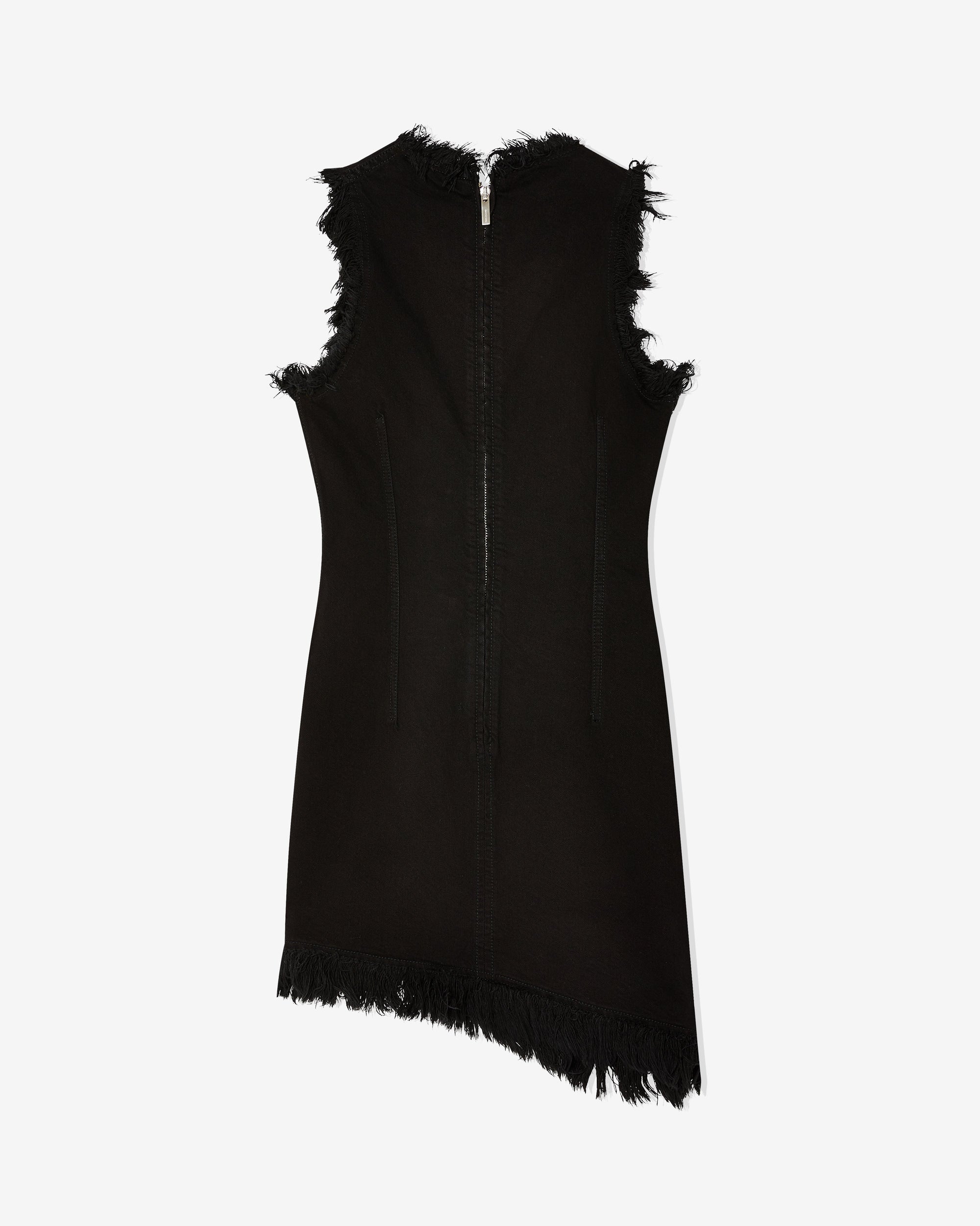 Womens Frayed Denim Mini Dress Salvatore ferragamo – Гарантія оригінальності – вид ззаду