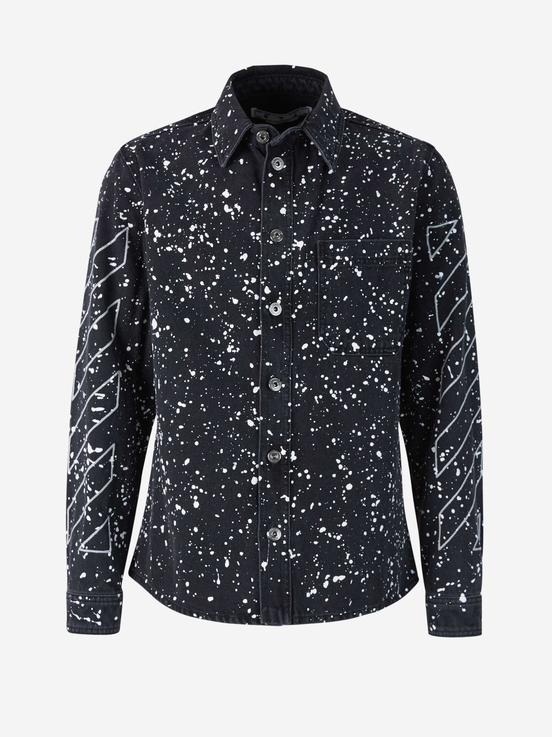 Оригінальна Diagonal Denim Shirt Off-white – боковий вид