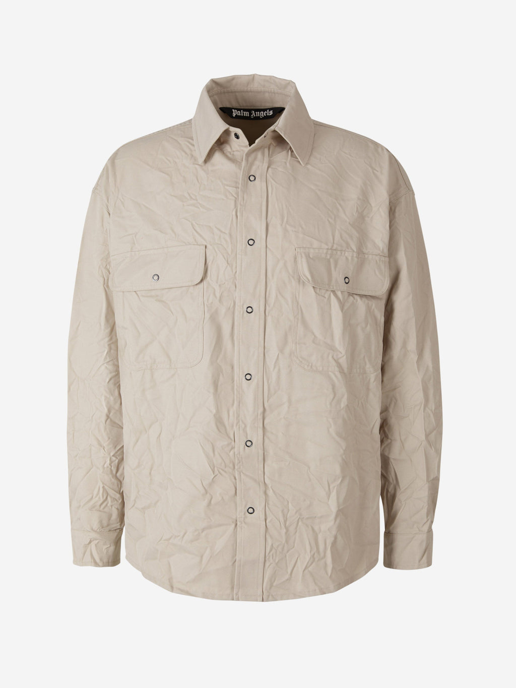 Оригінальна Crinkled Logo Overshirt Palm angels – боковий вид