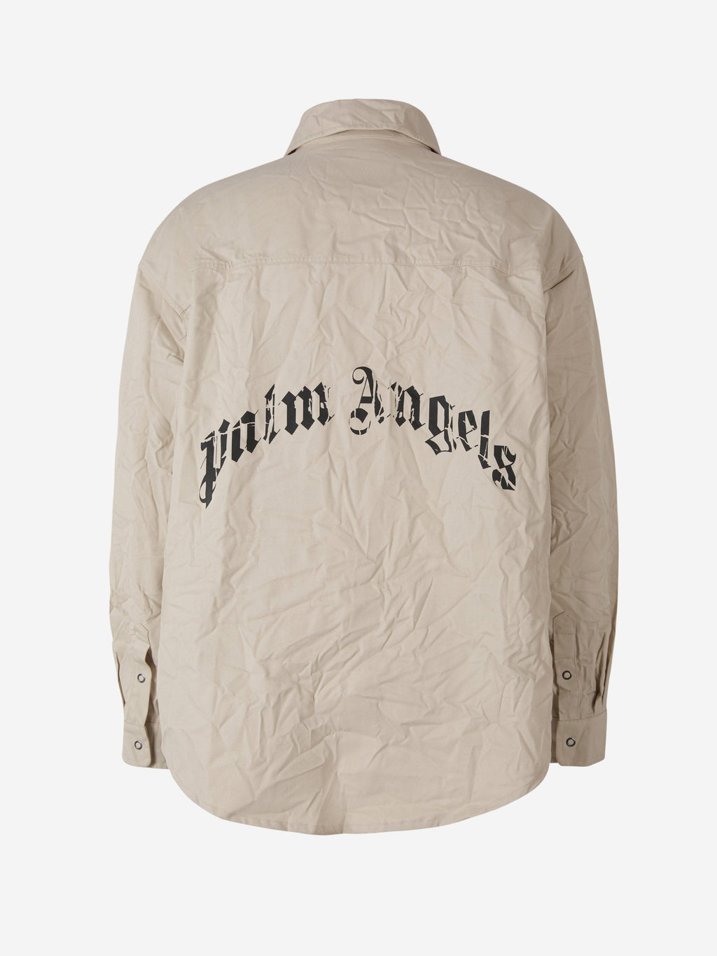 Оригінальна Crinkled Logo Overshirt Palm angels – вид ззаду