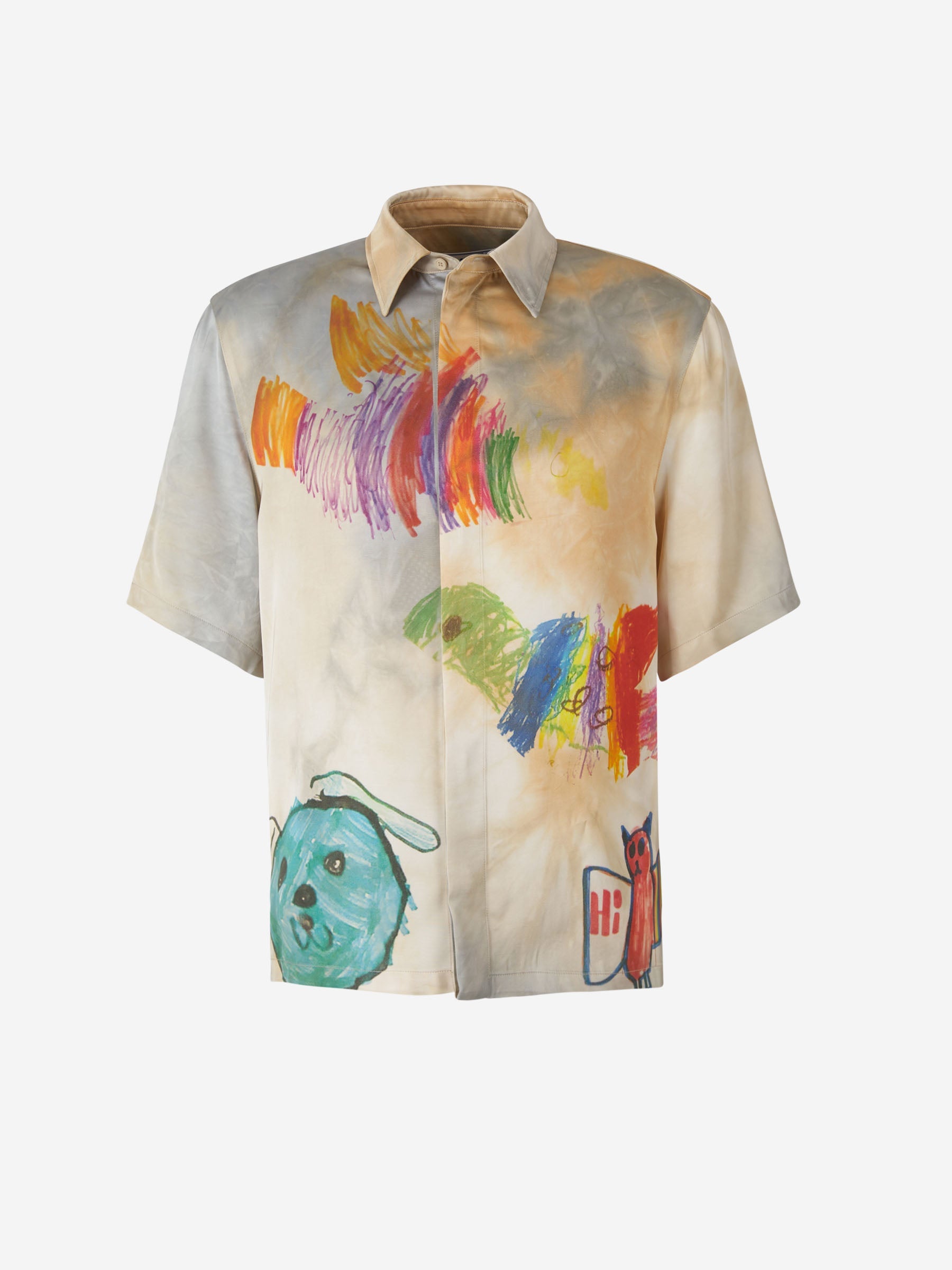 Camisa Raso Estampada Off-white – Гарантія оригінальності – боковий вид