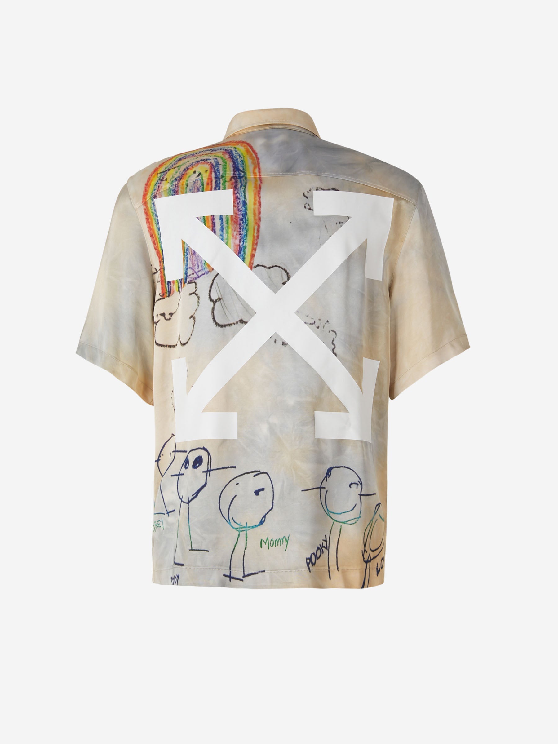 Camisa Raso Estampada Off-white – Гарантія оригінальності – вид ззаду